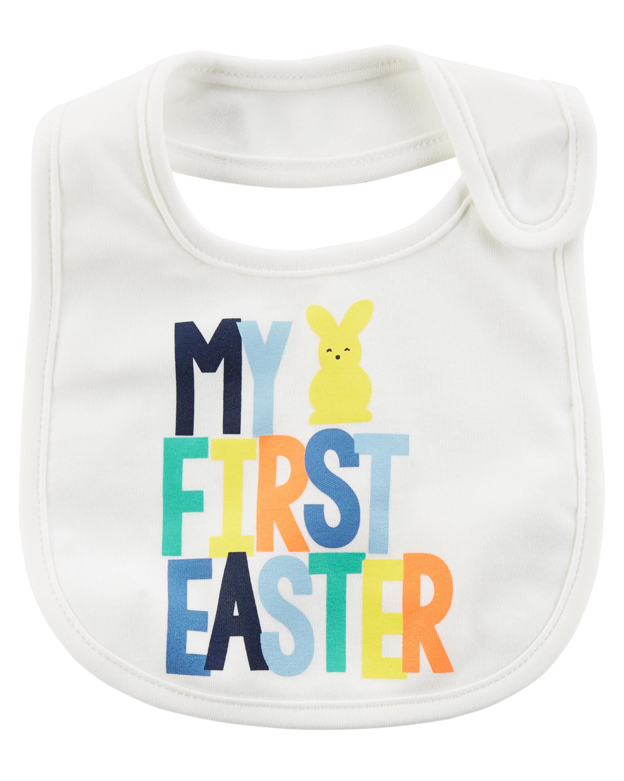 my first easter teething bib