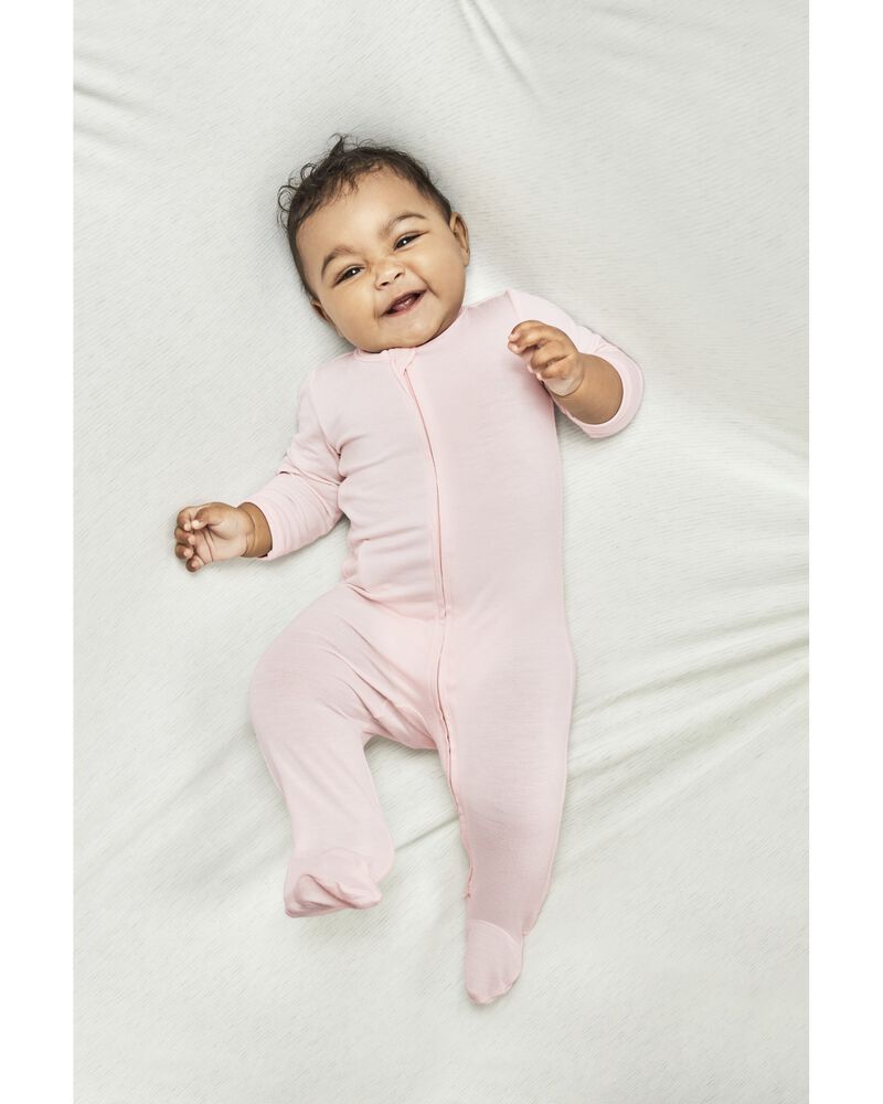 Pink Baby Zip-Up Sleep & Play with LENZING™ ECOVERO™ | carters.com