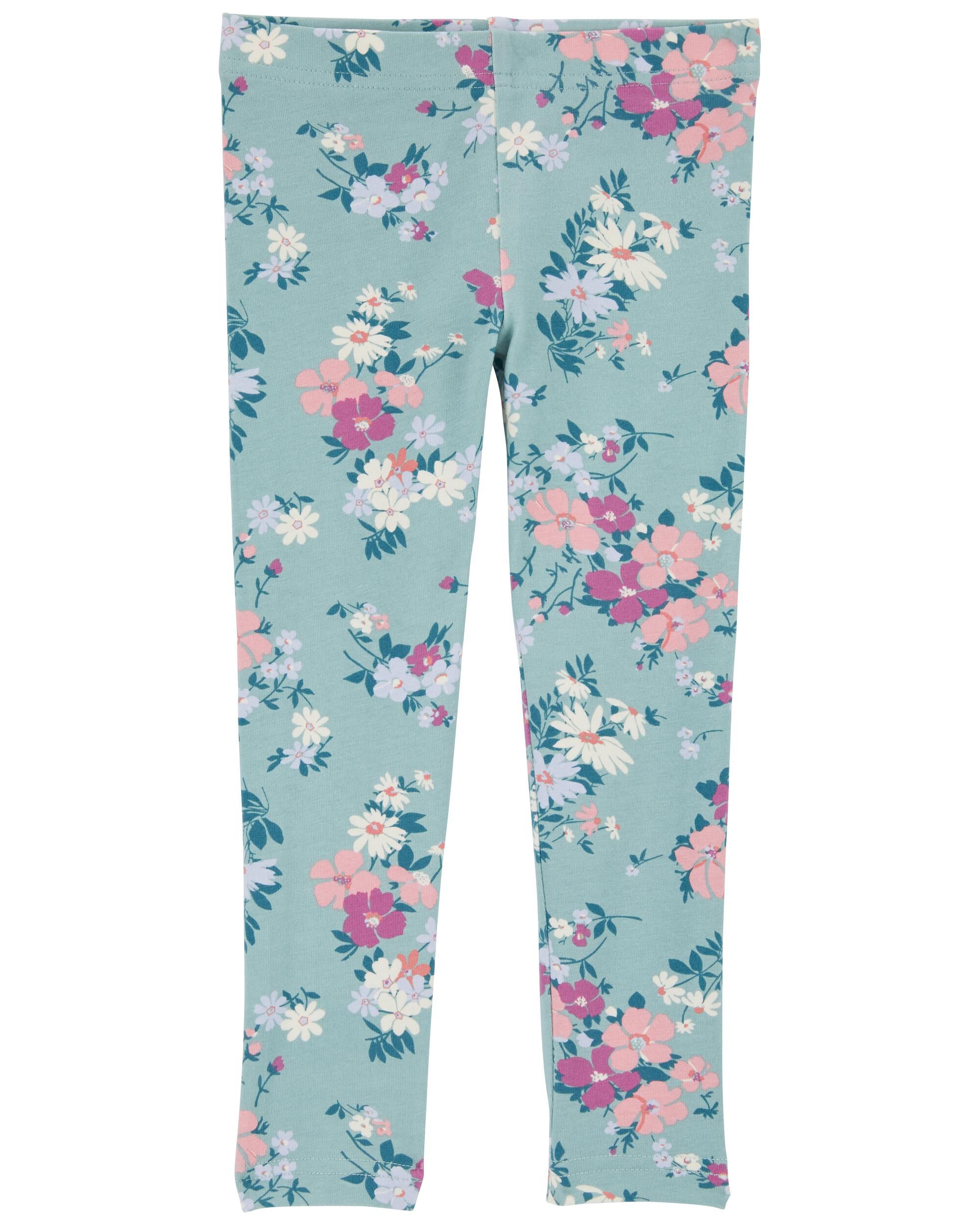 Baby Floral Print Stretch Leggings