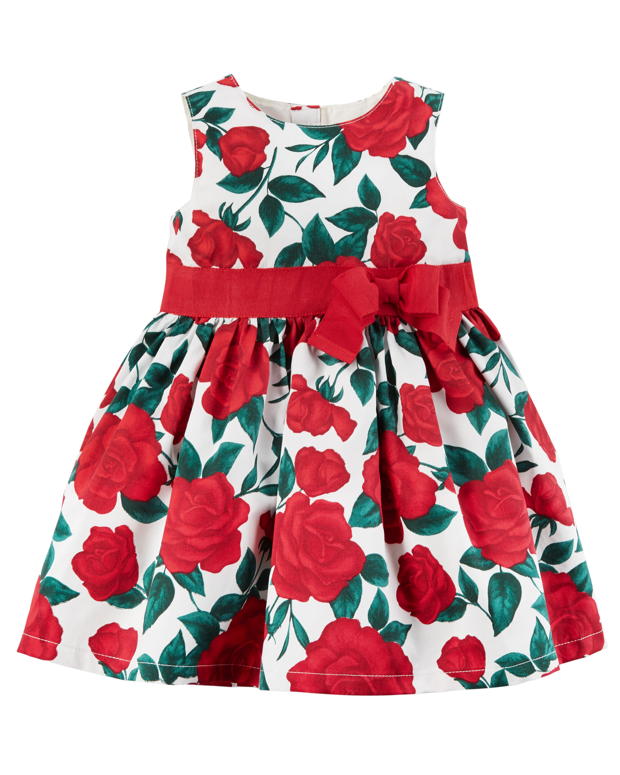 baby girl carter's floral bow dress