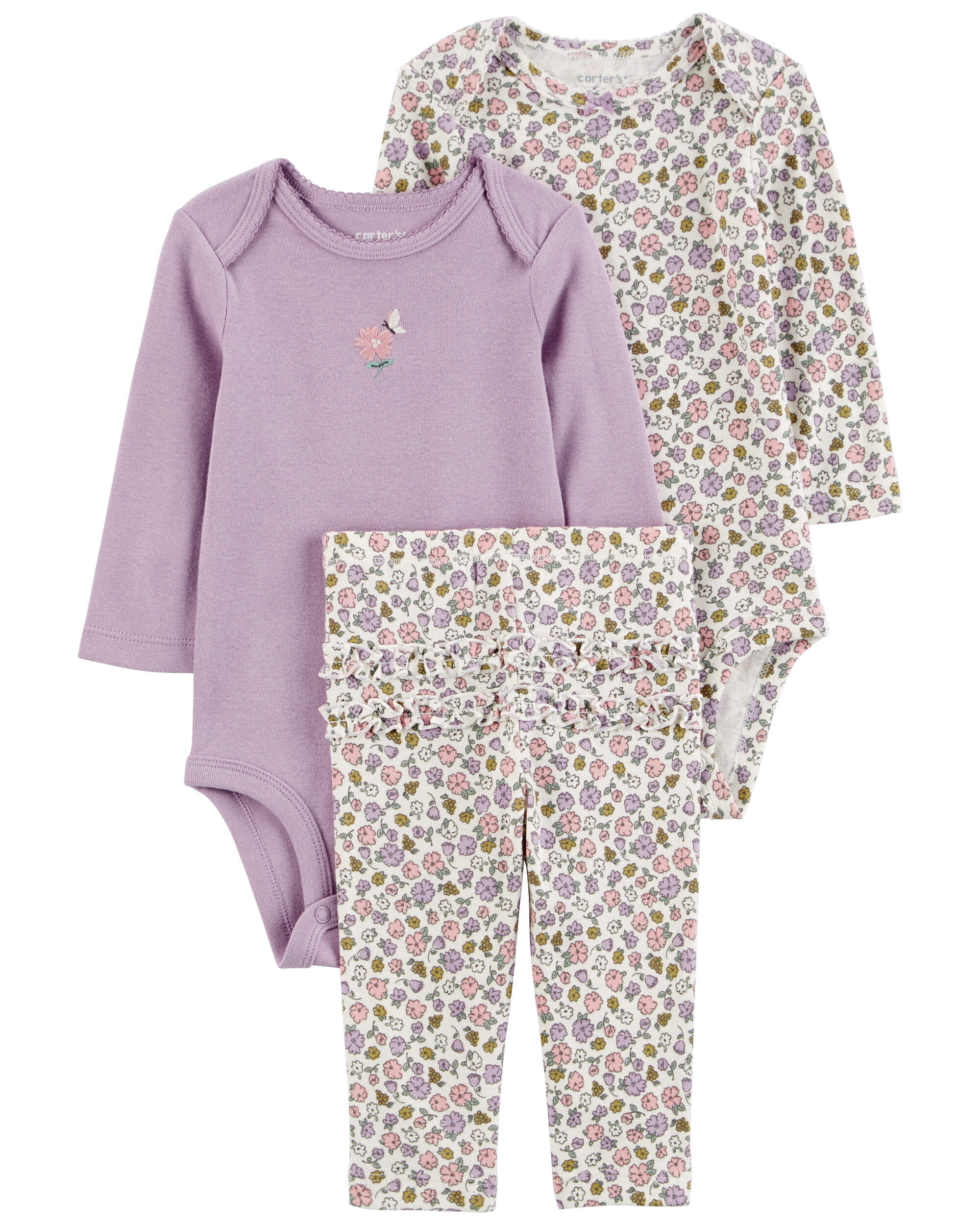 Baby 3-Piece Floral Little Character Set