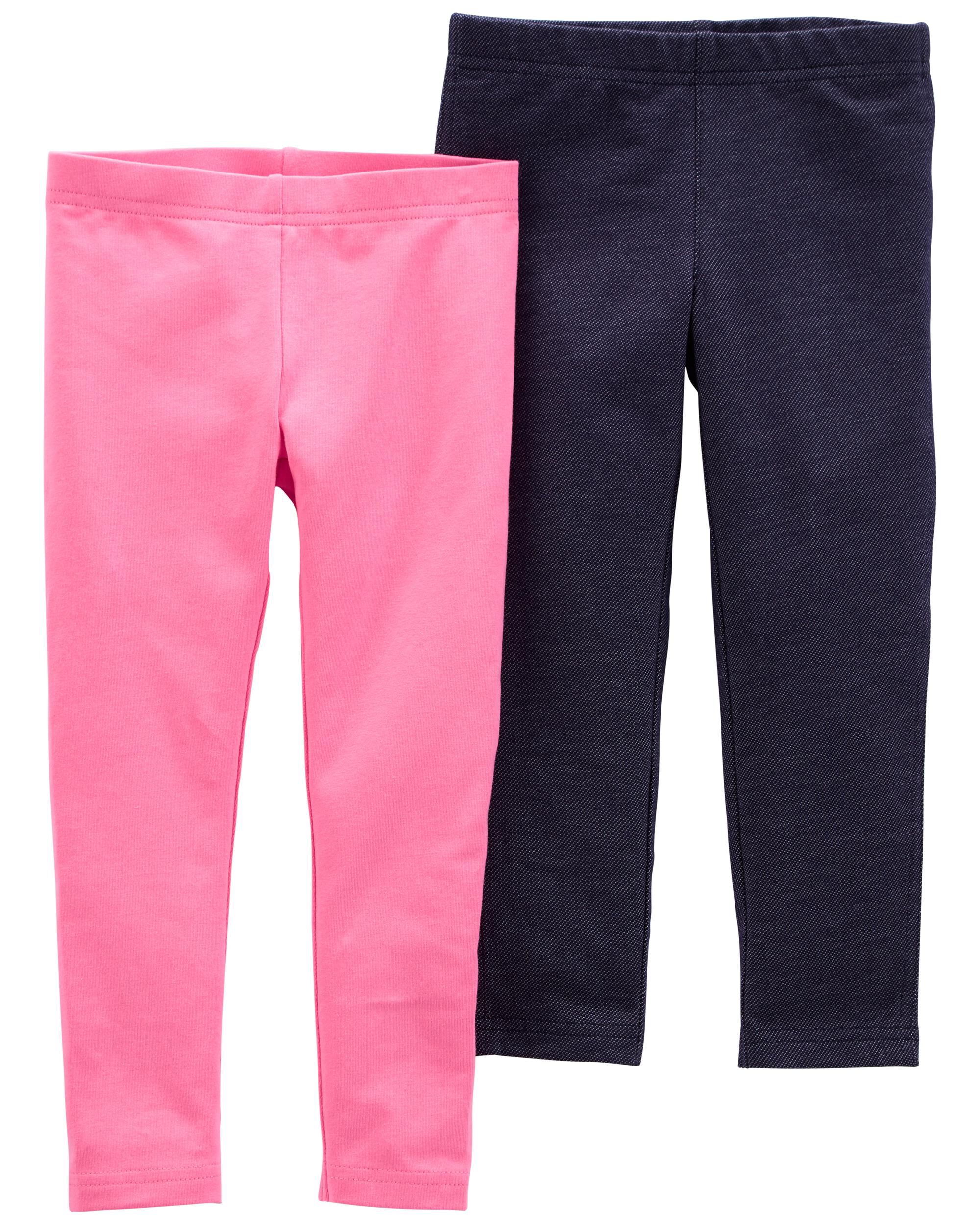 Toddler 2-Pack Pink & Navy Leggings