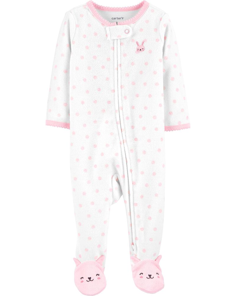 Bunny 2 Way Zip Terry Sleep Play Carters Com