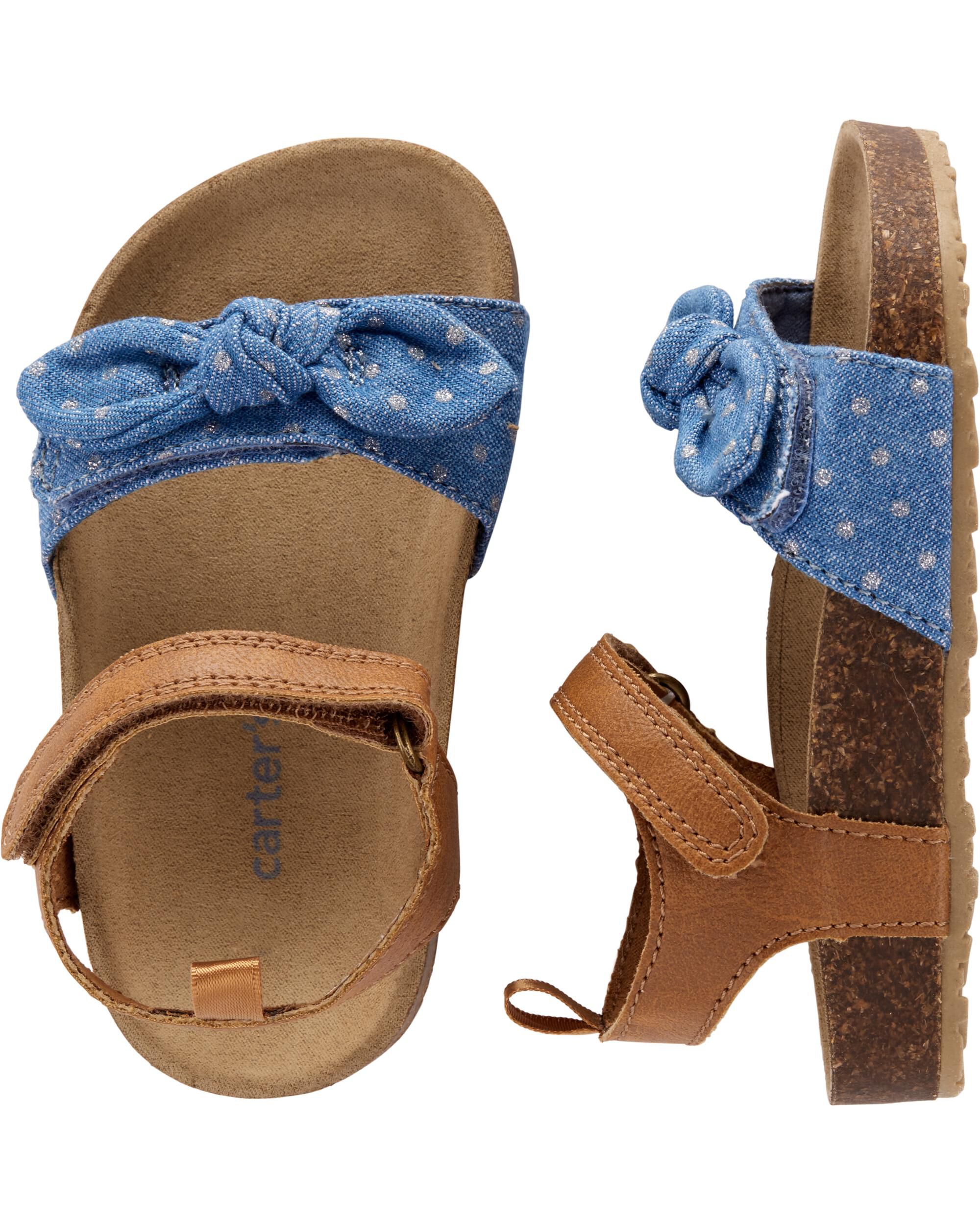 Chambray Cork Sandals | carters 