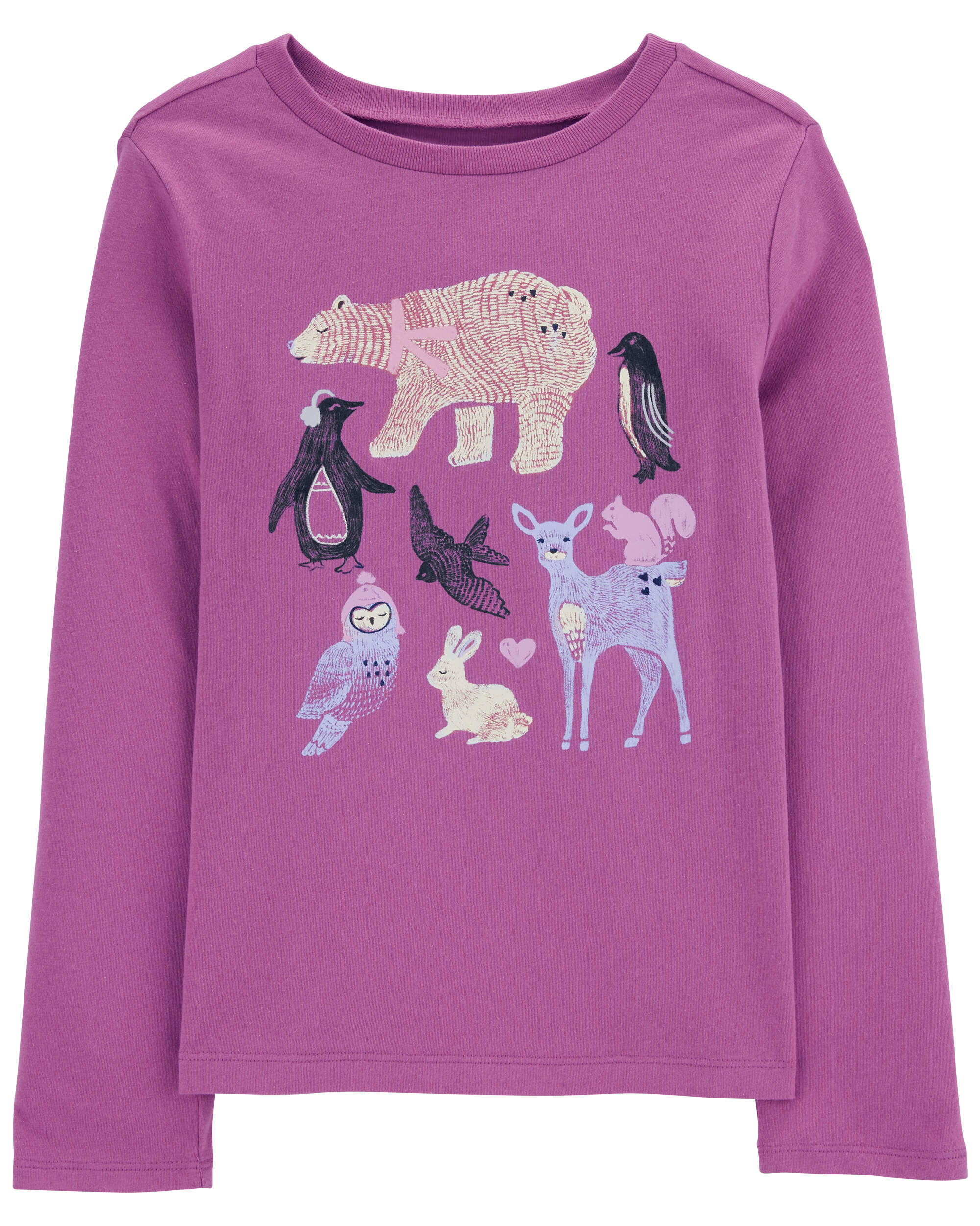 Kid Arctic Animals Long-Sleeve Graphic Tee