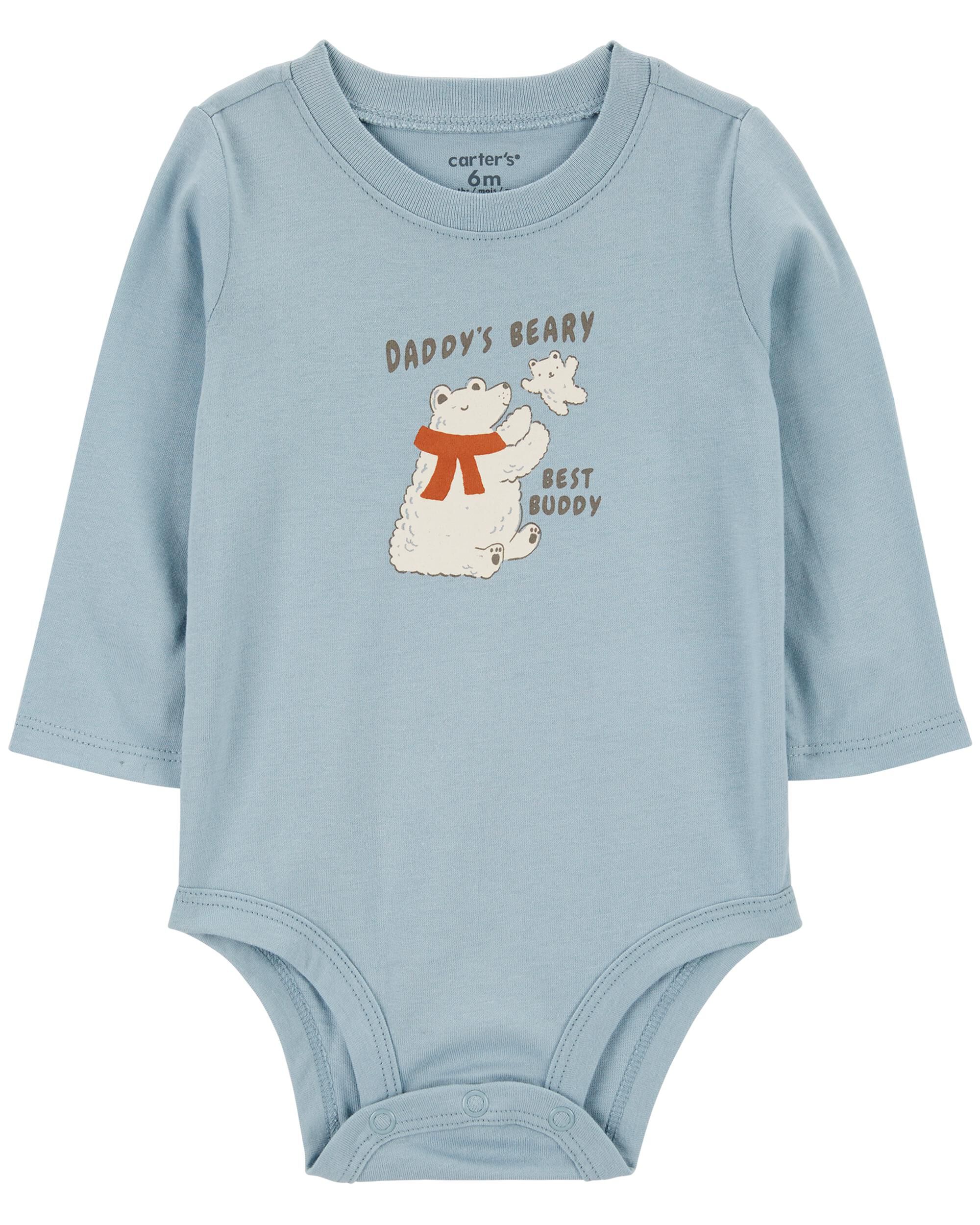 Baby Daddy Polar Bear Long-Sleeve Bodysuit