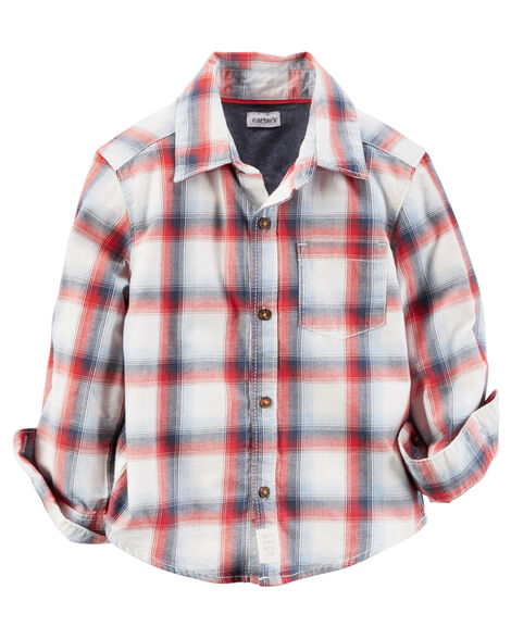 Plaid Button-Front Shirt | Carters.com
