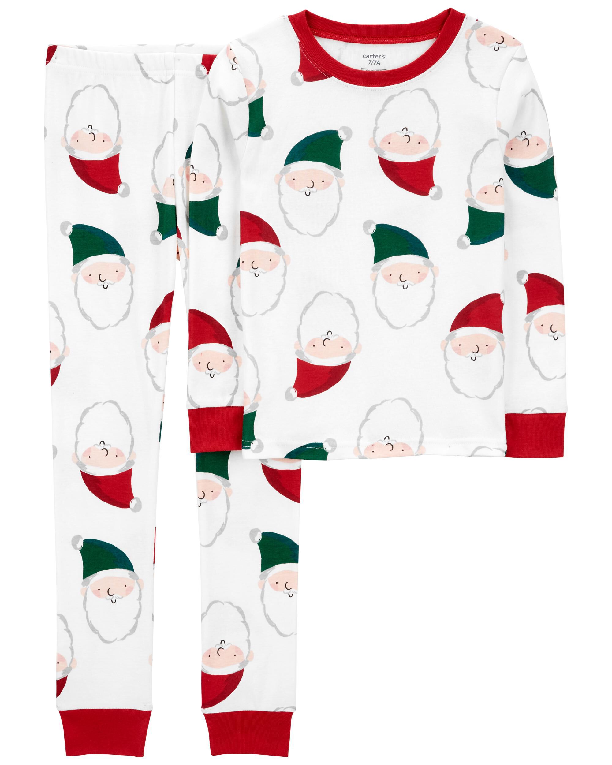 Kid 2-Piece Santa 100% Snug Fit Cotton Pajamas