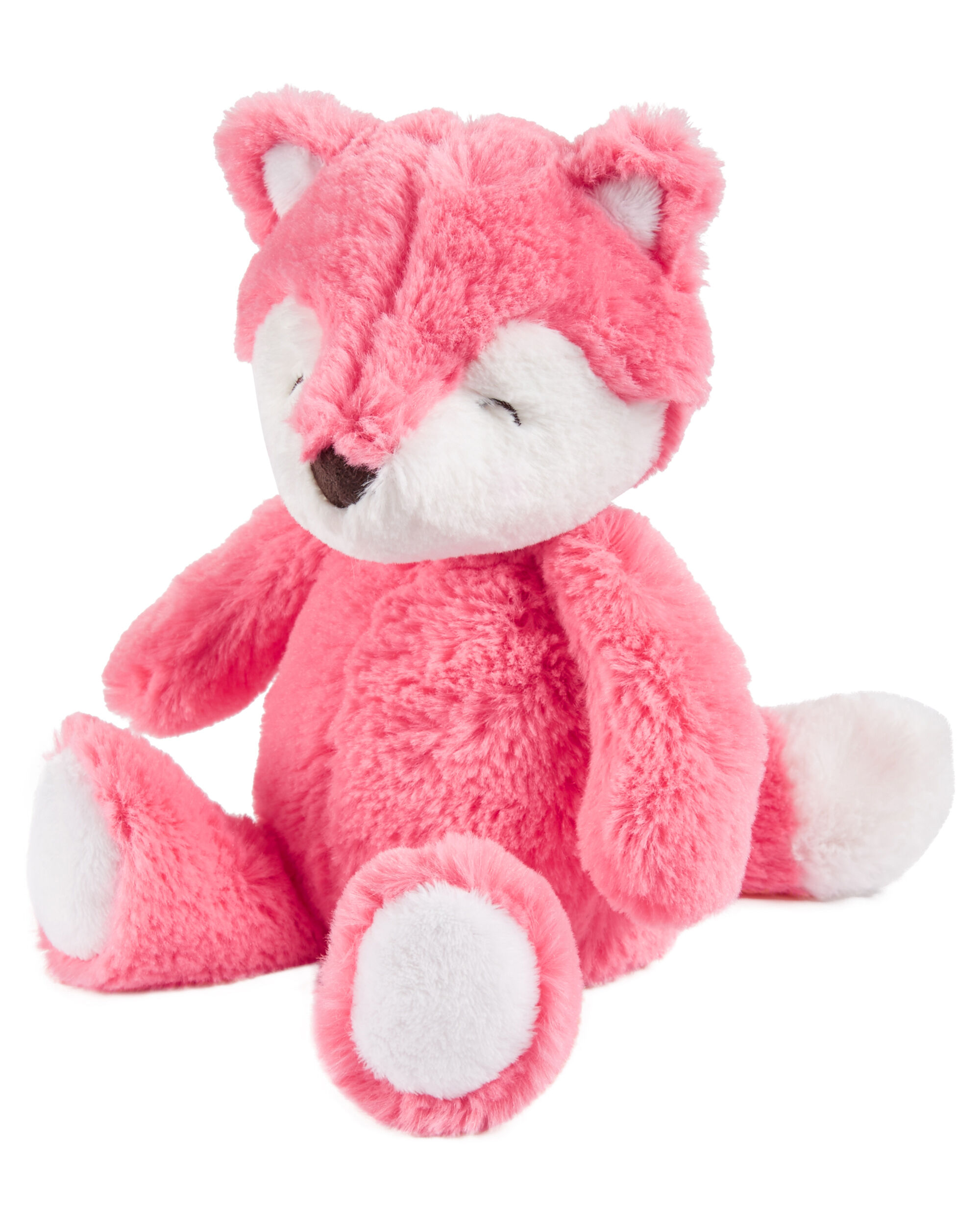 carters pink fox stuffed animal