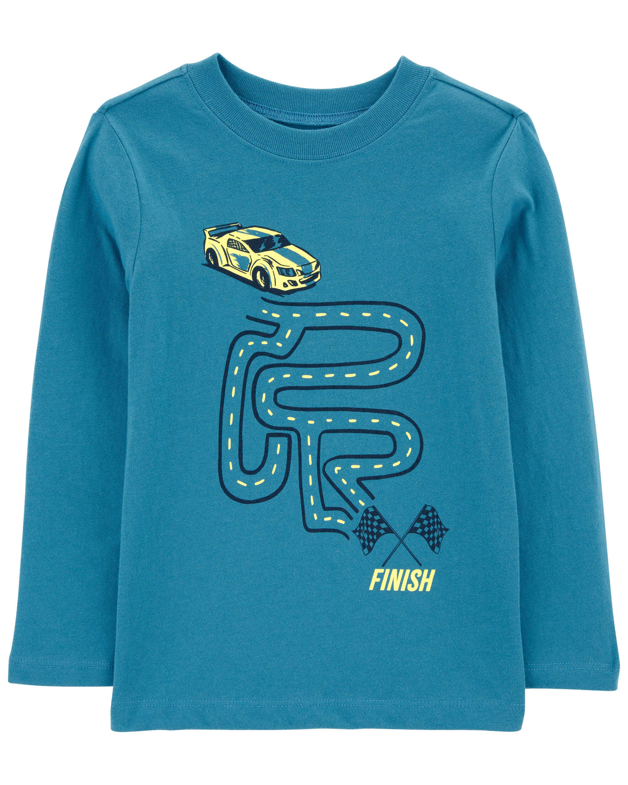 Toddler Race Car Long-Sleeve Graphic Tee