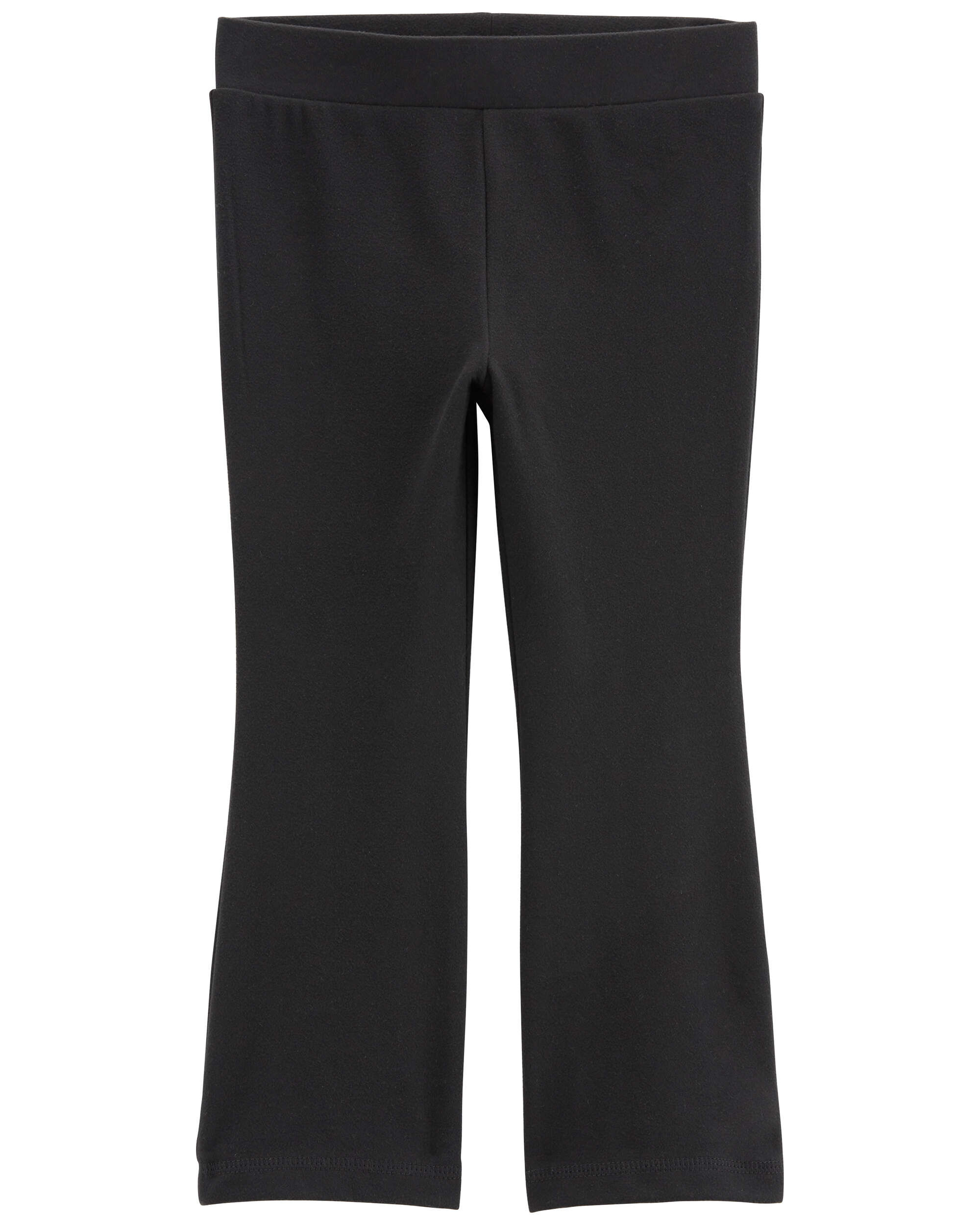 Baby Flared-Leg Fleece Pants - Black