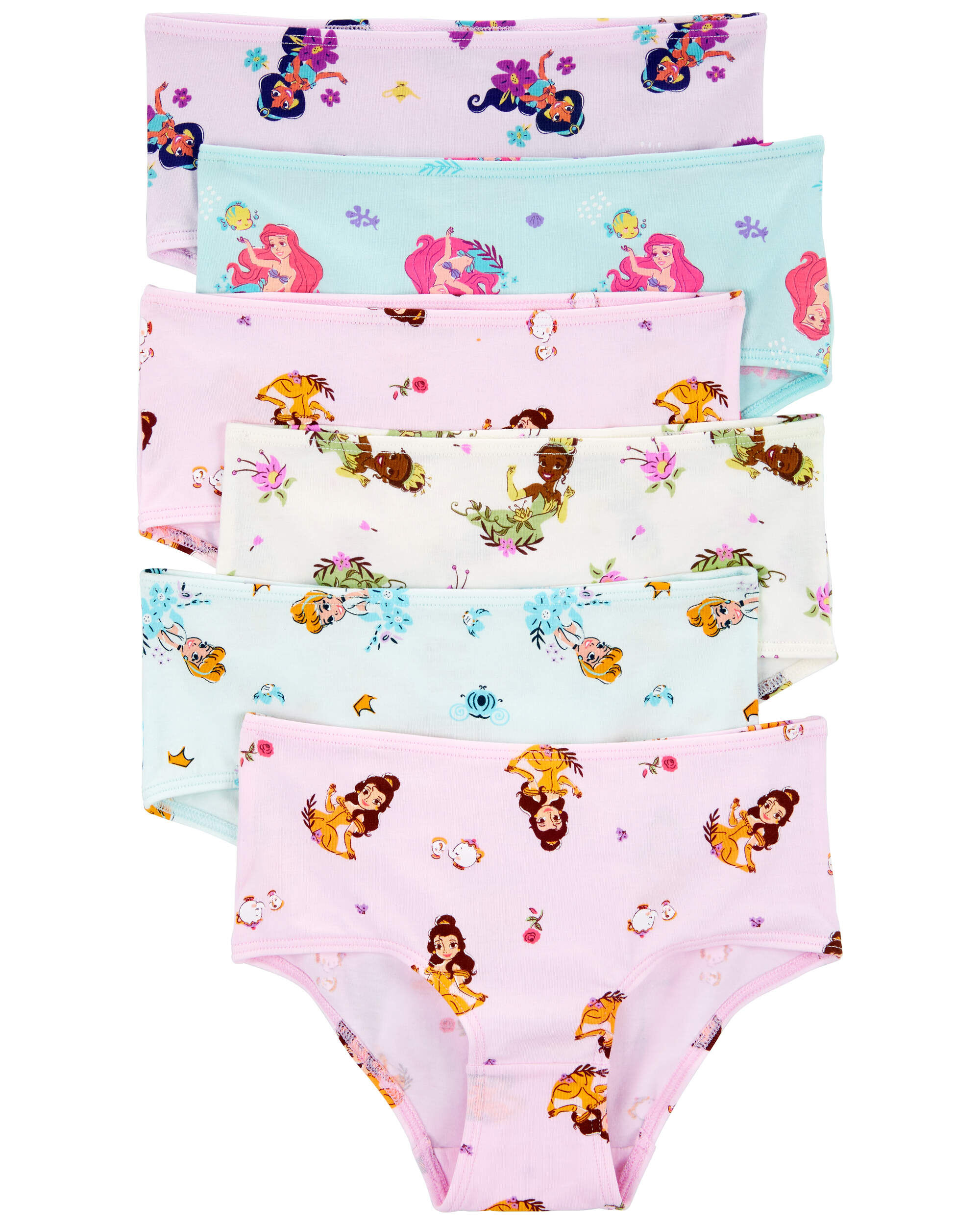 Kid 6-Pack Disney Princesses Stretch Cotton Undies