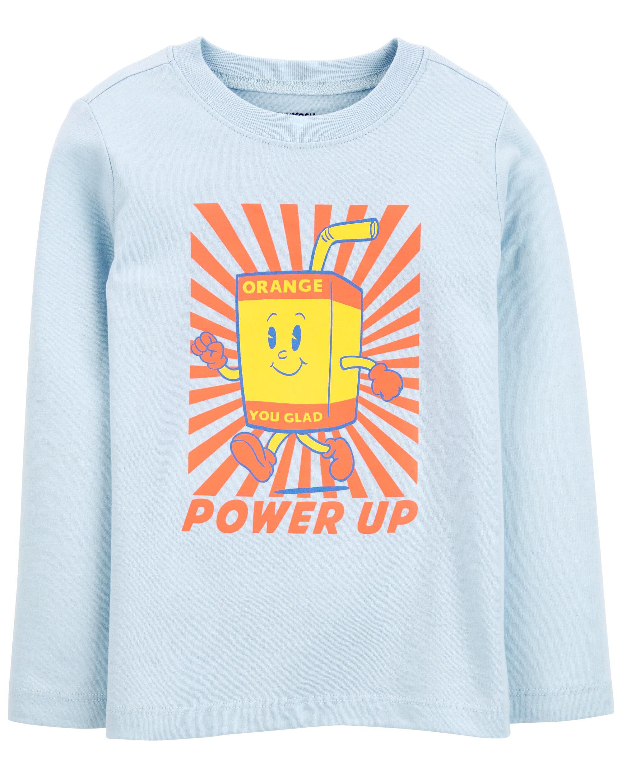 Toddler Power Up Long-Sleeve Graphic Tee - Blue