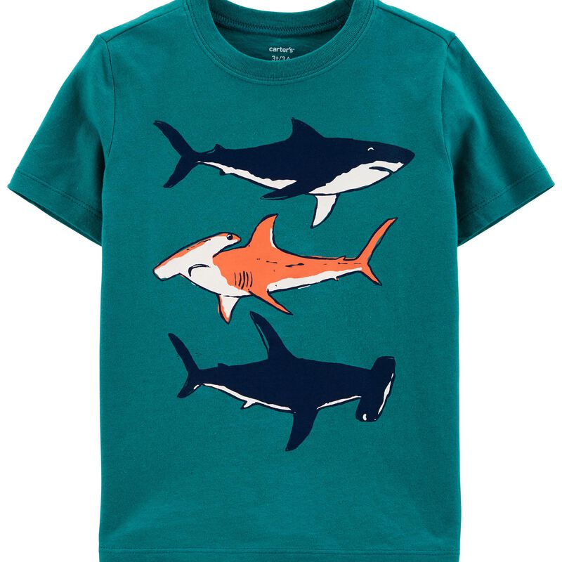 Teal Baby Shark Jersey Tee | carters.com