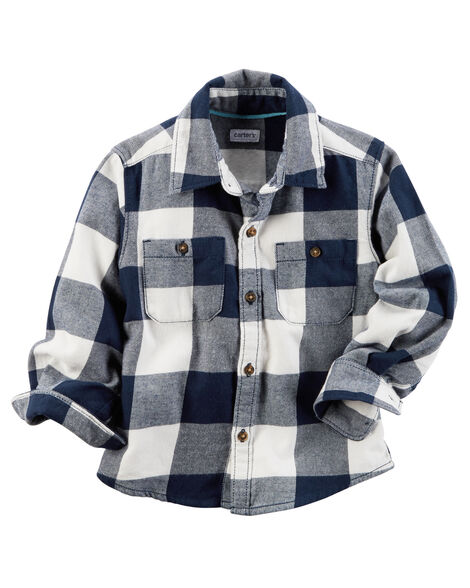 Brushed Twill Button-Front Shirt | Carters.com