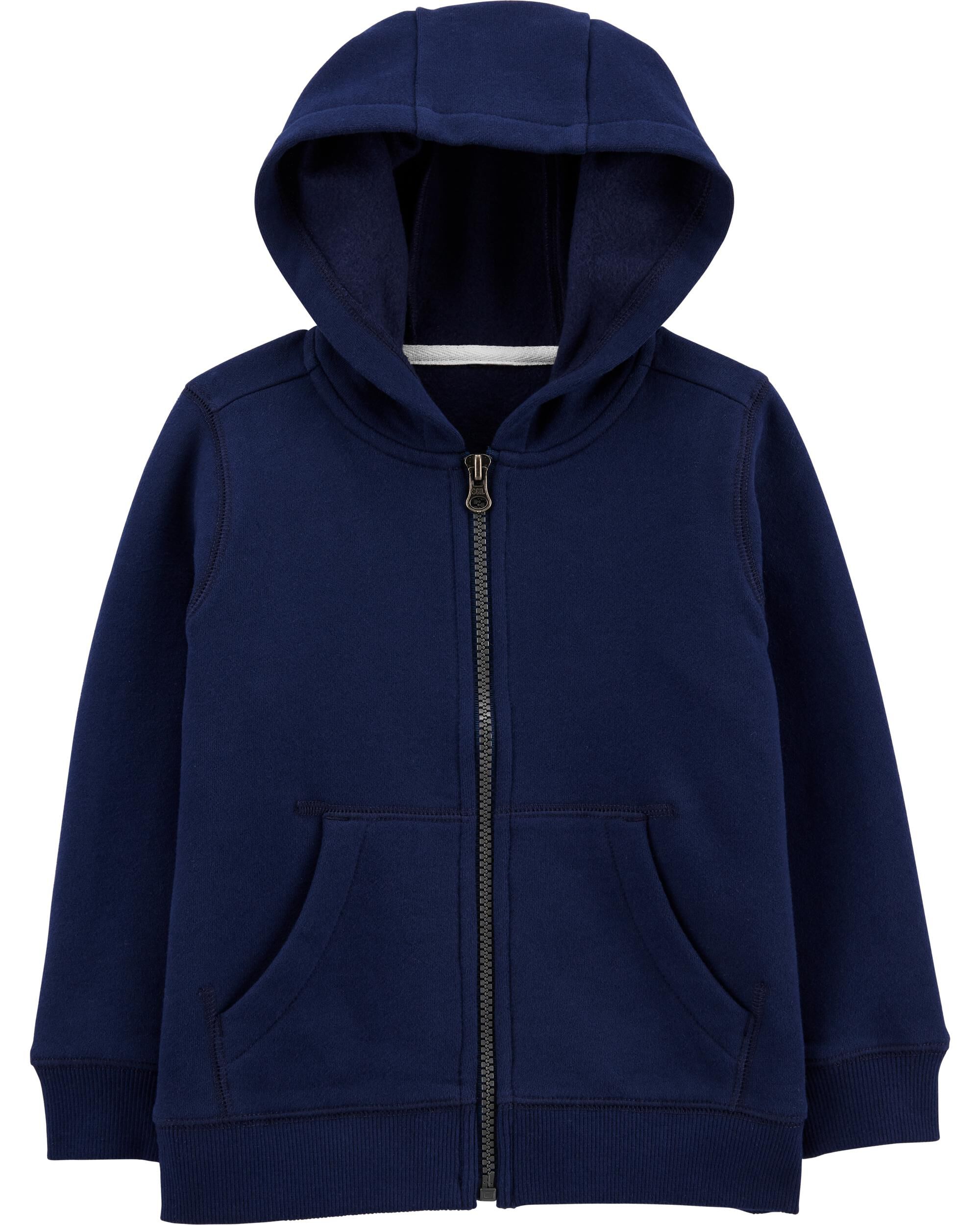 fleece lined zip up hoodie