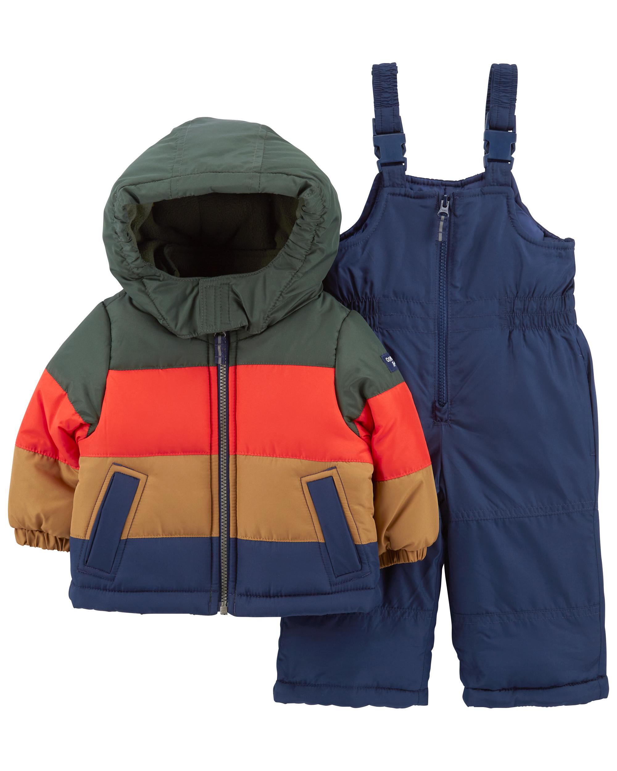 Baby 2-Piece Striped Snowsuit