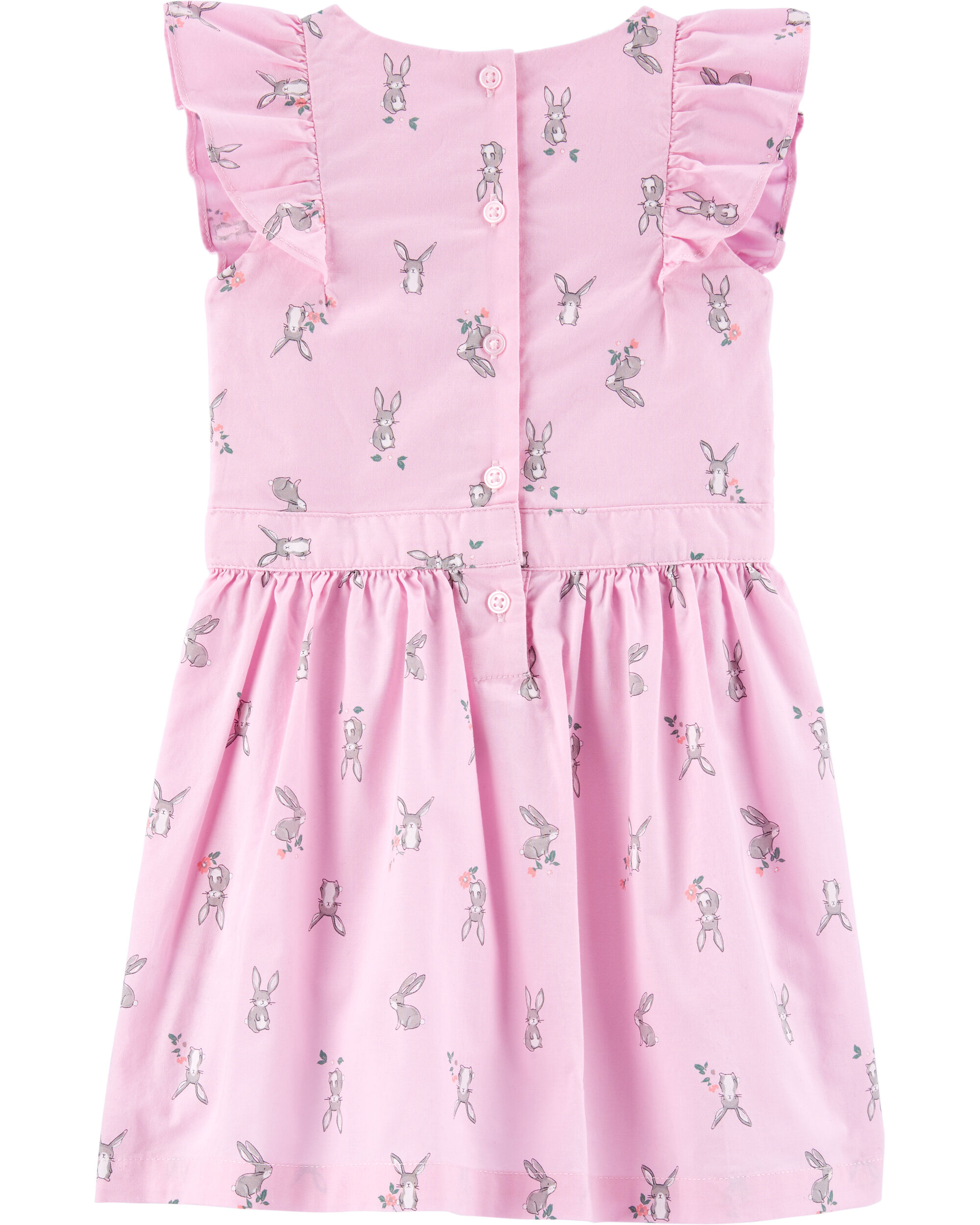 carters pink bunny dress