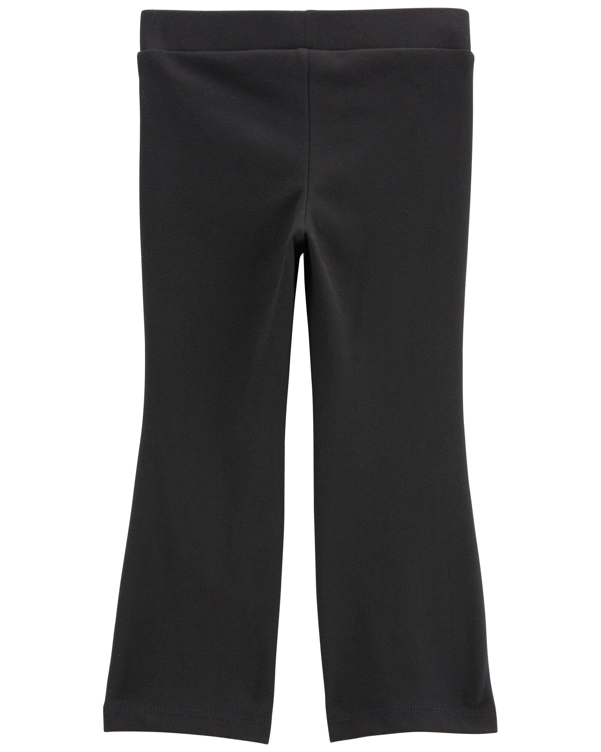 Baby Flared-Leg Fleece Pants - Black