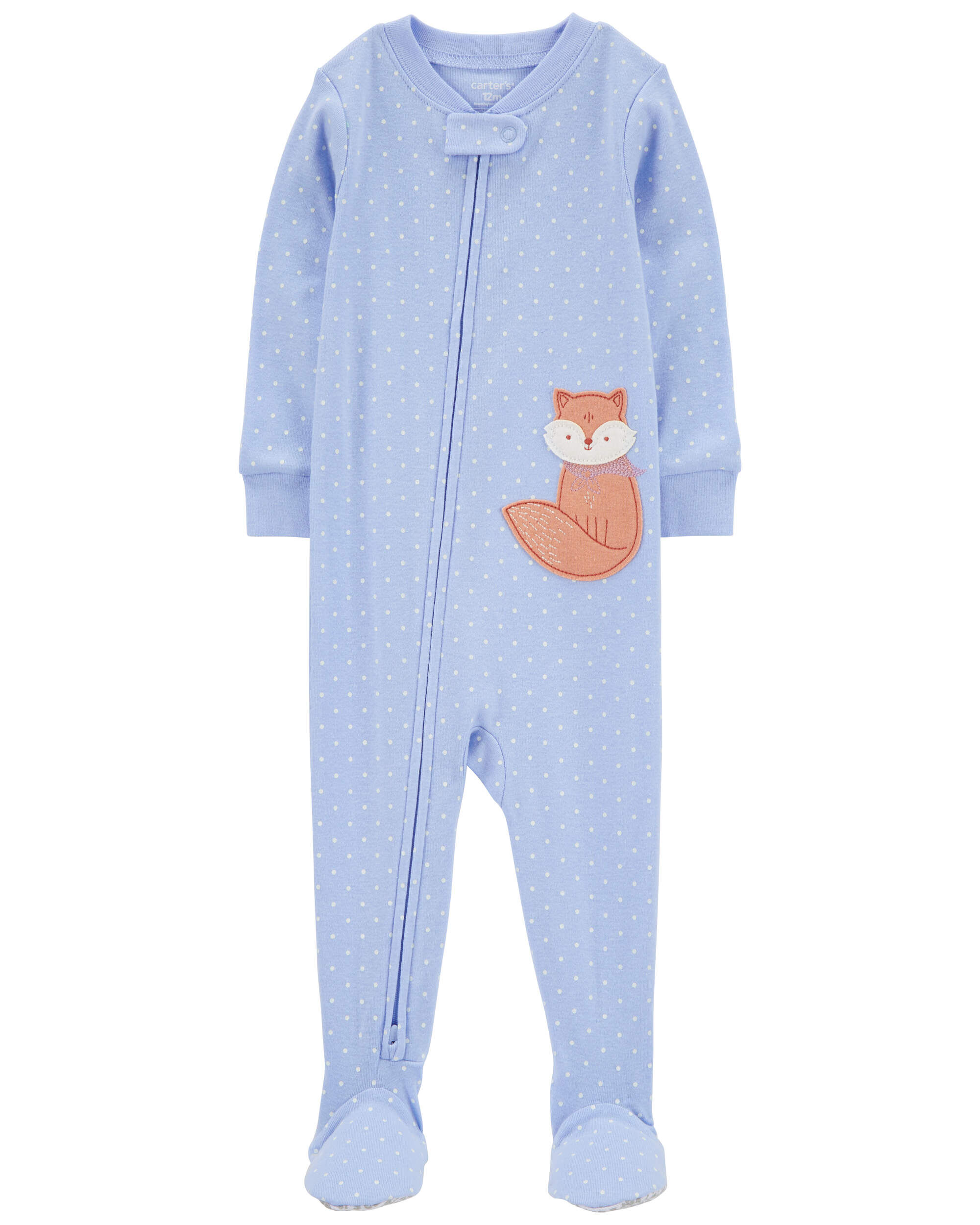 Baby 1-Piece Fox 100% Snug Fit Cotton Footie Pajamas