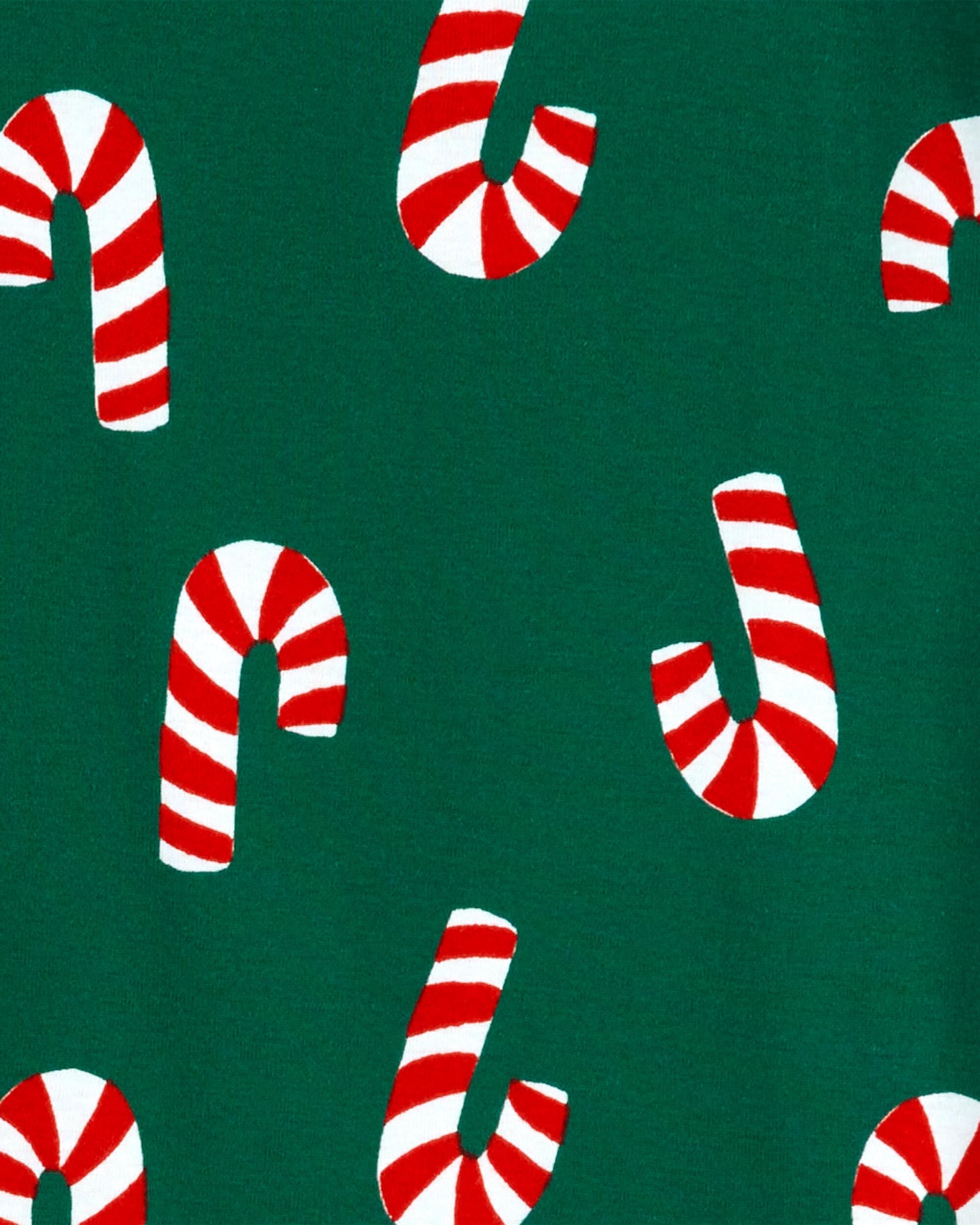 Kid 2-Piece Christmas Candy Cane 100% Snug Fit Cotton Pajamas