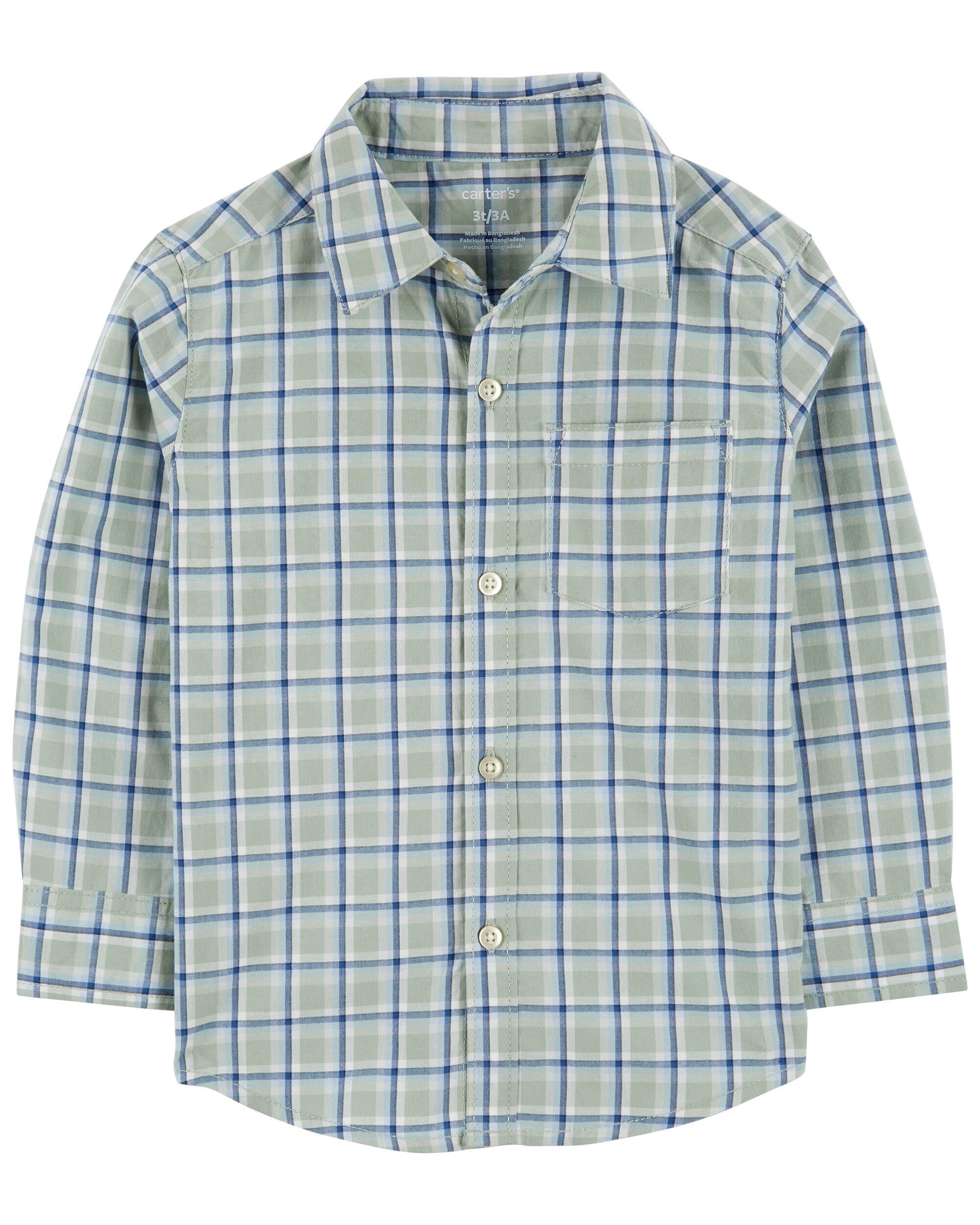 Toddler Plaid Button-Front Shirt