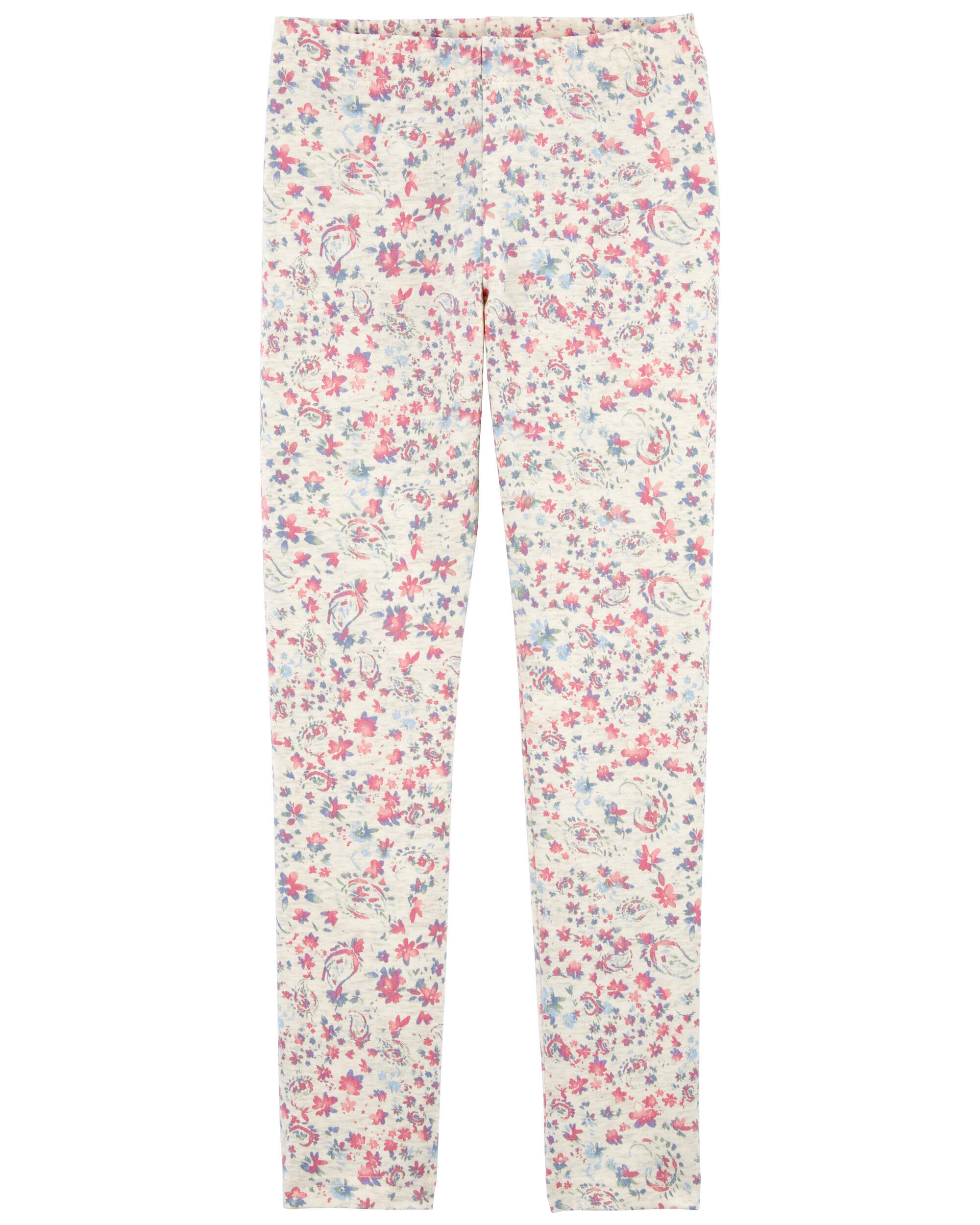 Kid Floral Print Stretch Leggings