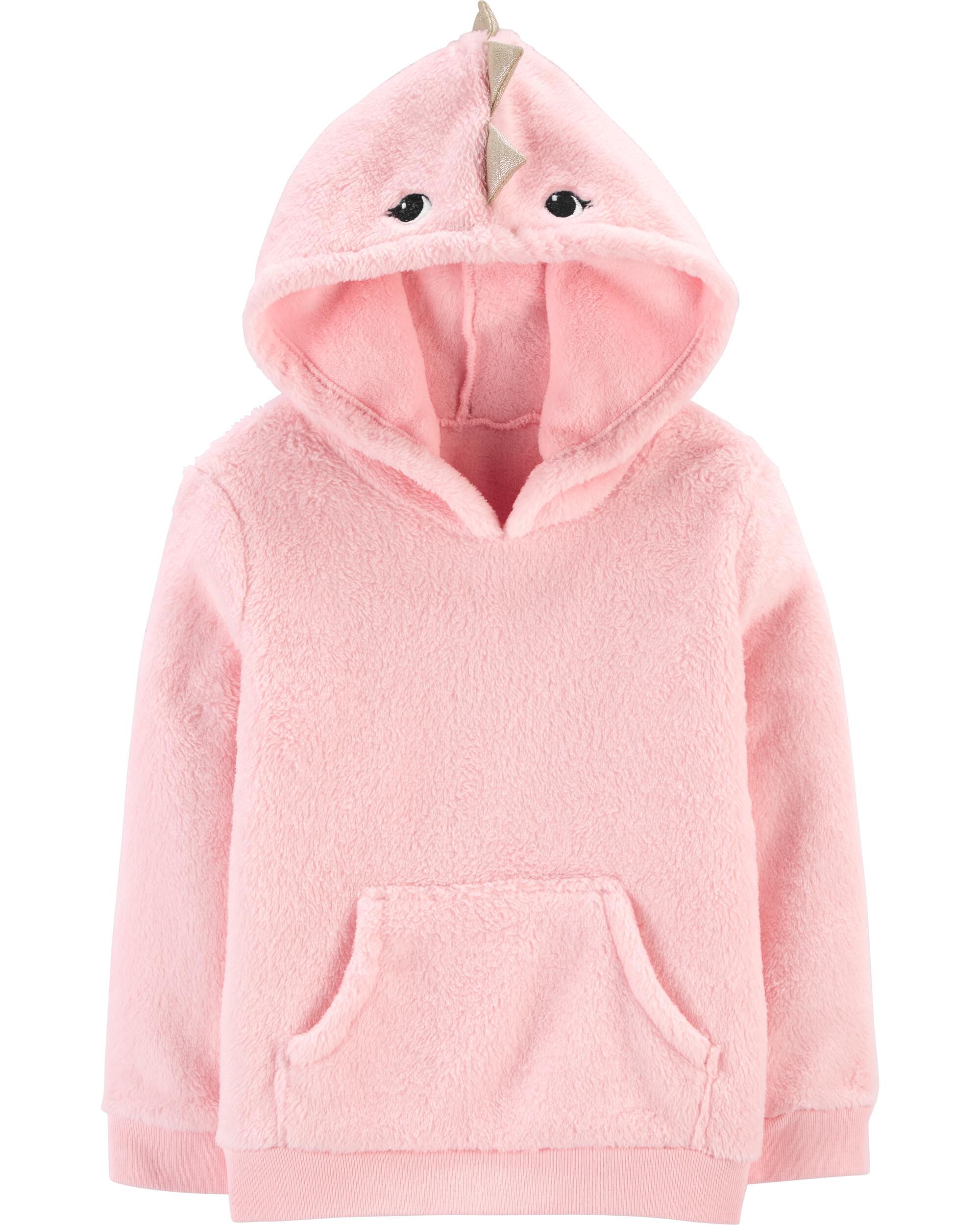 fuzzy pink hoodie