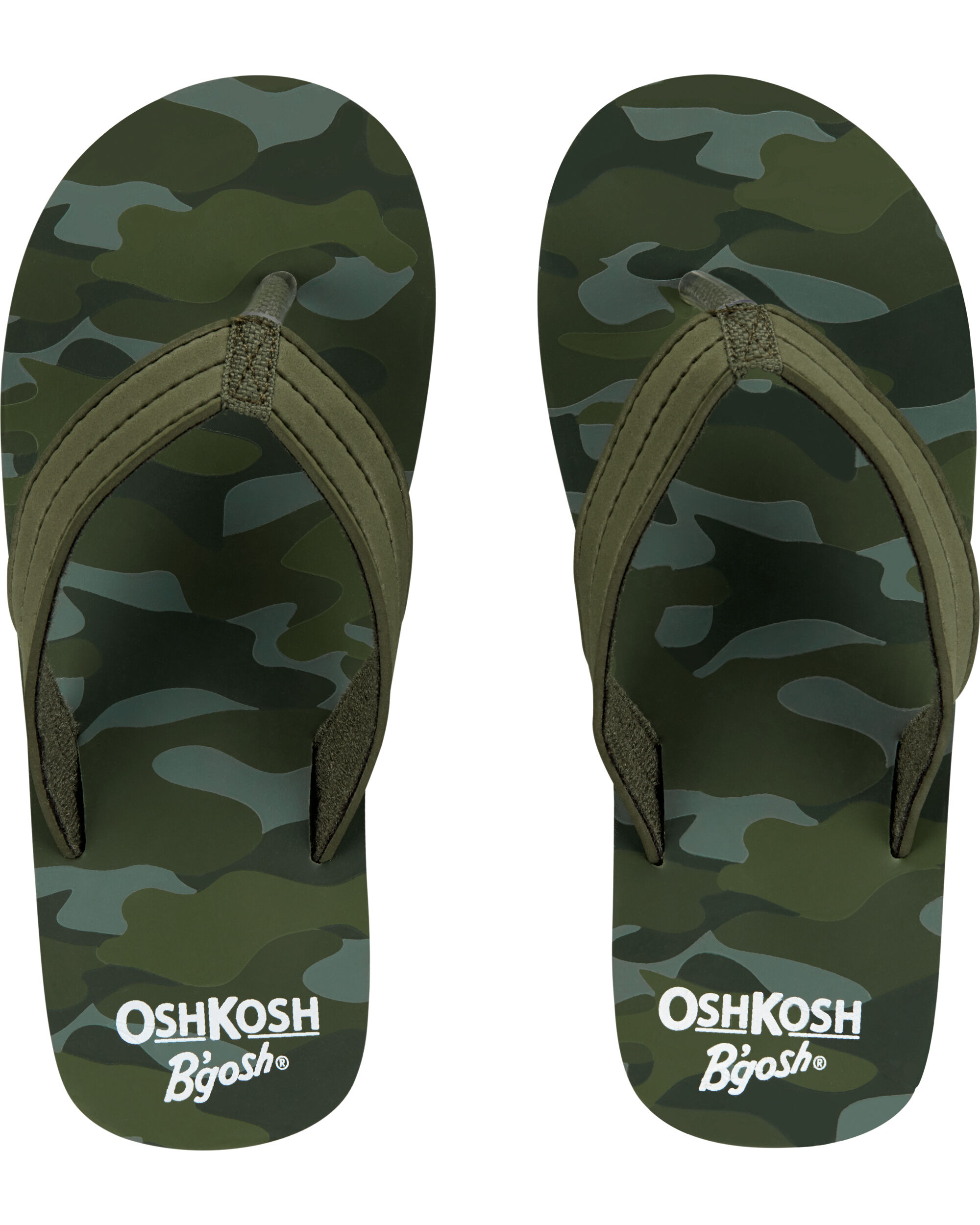 boys camo flip flops