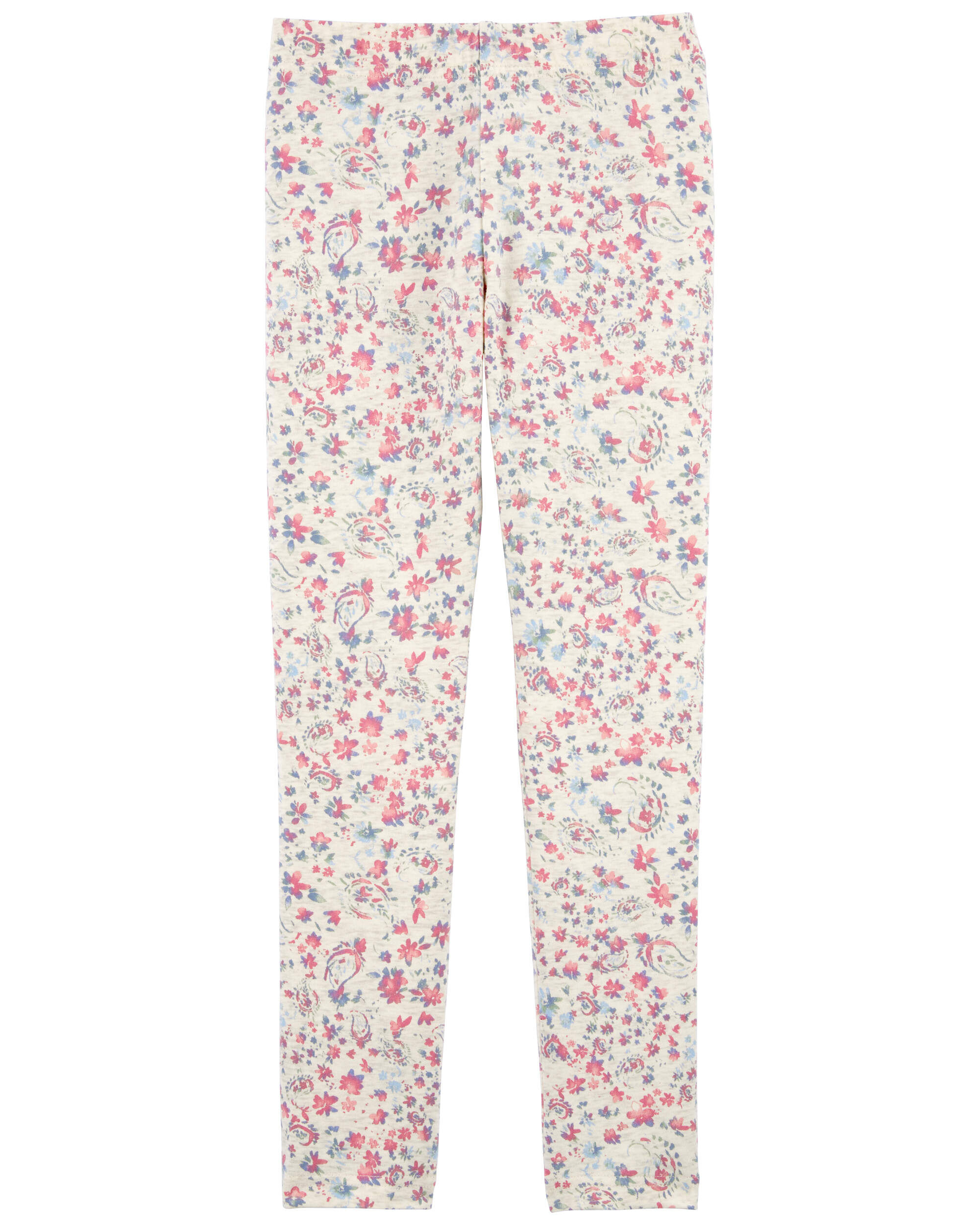 Kid Floral Print Stretch Leggings