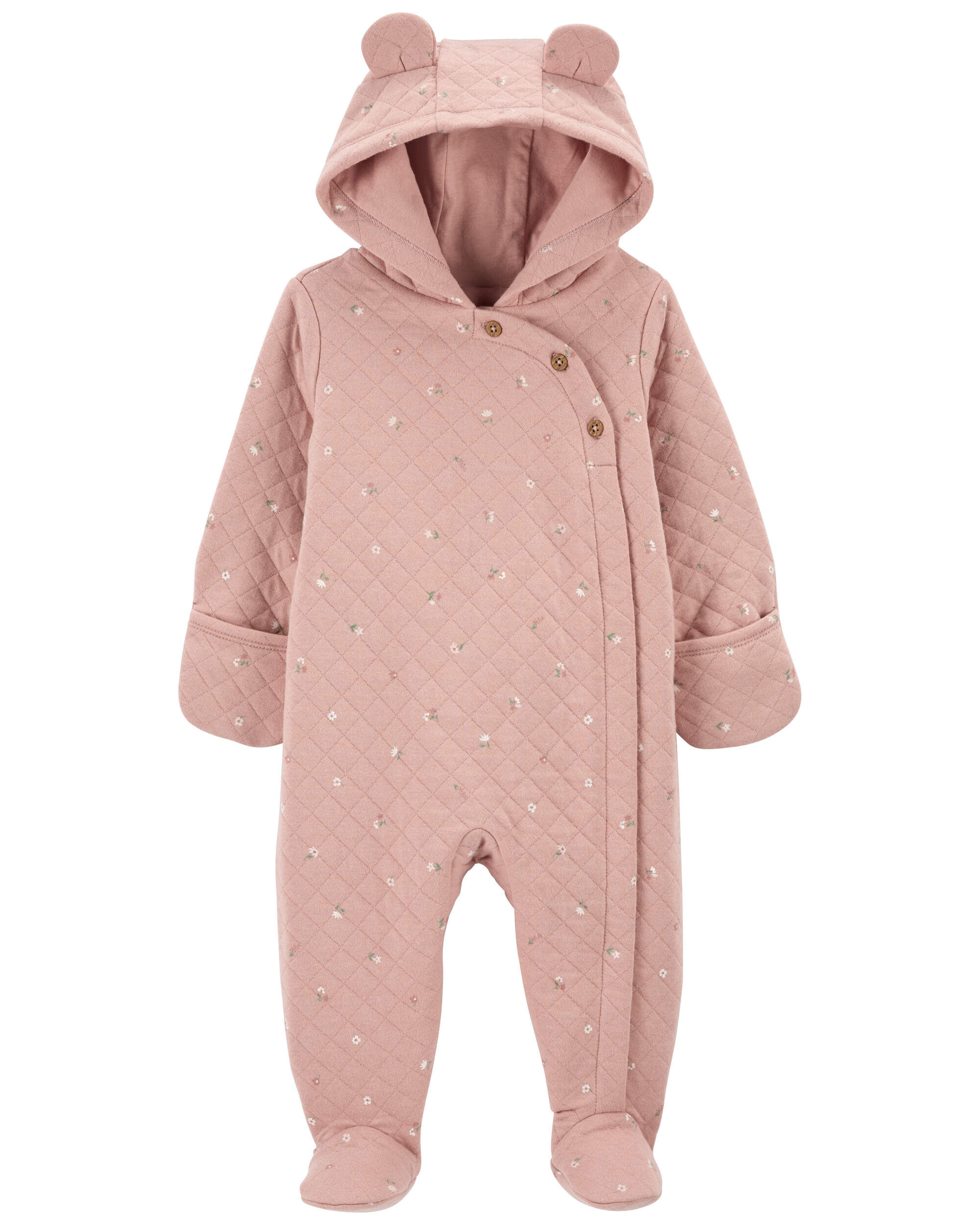 Baby Hooded Quilted Jumpsuit