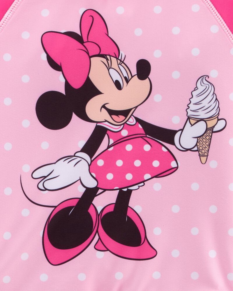 Pink Toddler 2-Piece Minnie Mouse Rashguard Set | carters.com