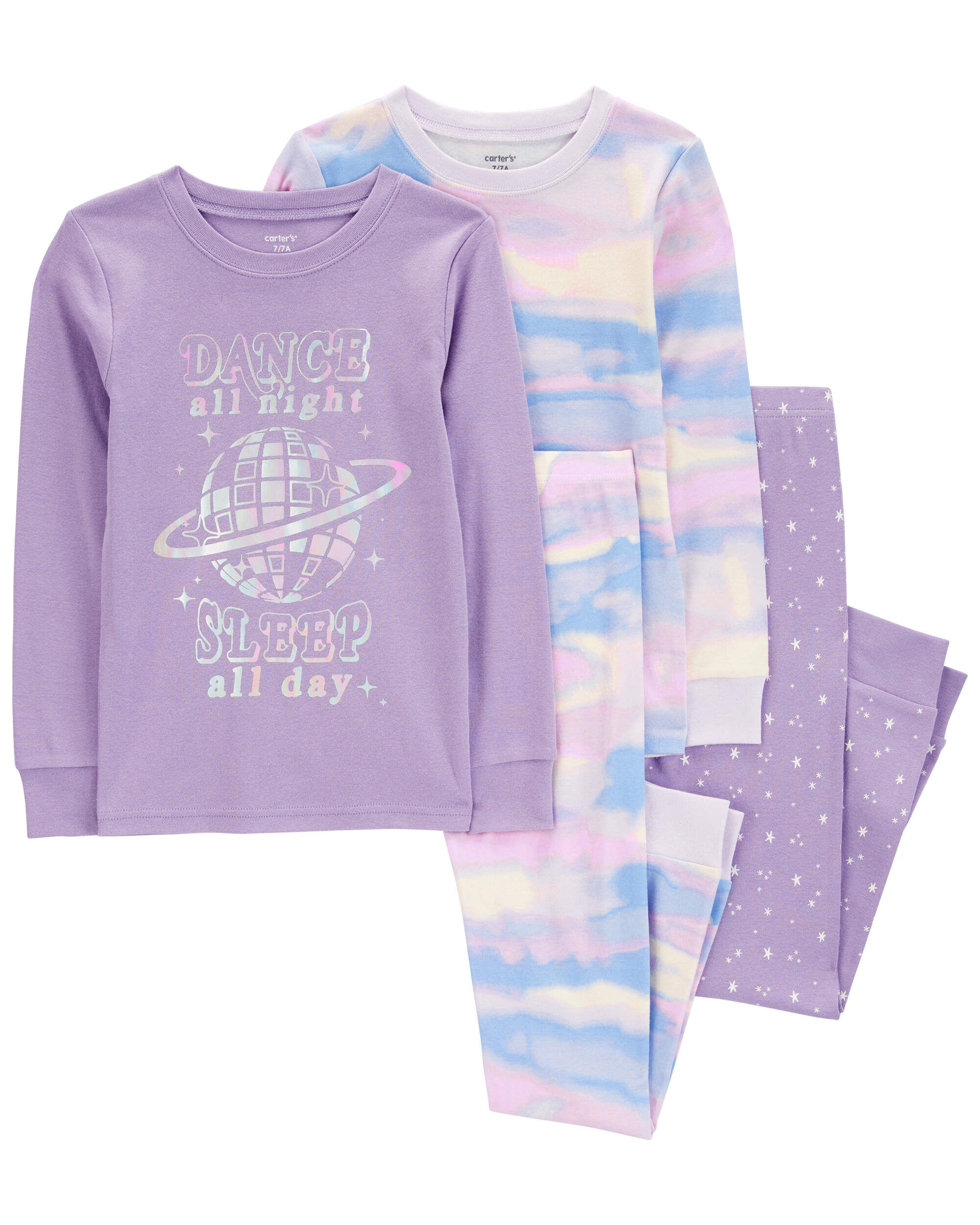 Kid 4-Piece Dance All Night 100% Snug Fit Cotton Pajamas