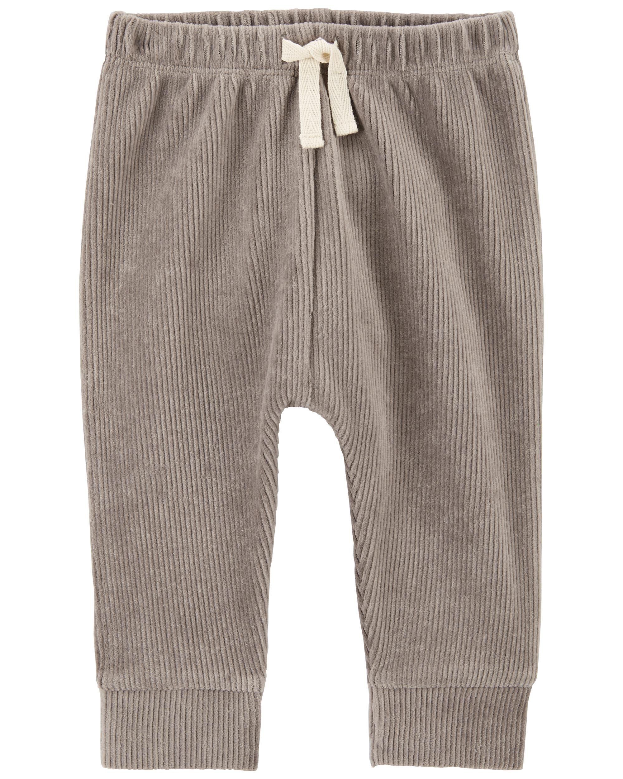 Baby Pull-On Ribbed Velour Pants