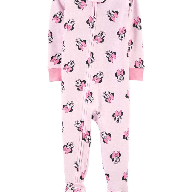 Pink 1-Piece Minnie Mouse 100% Snug Fit Cotton Footie PJs | carters.com