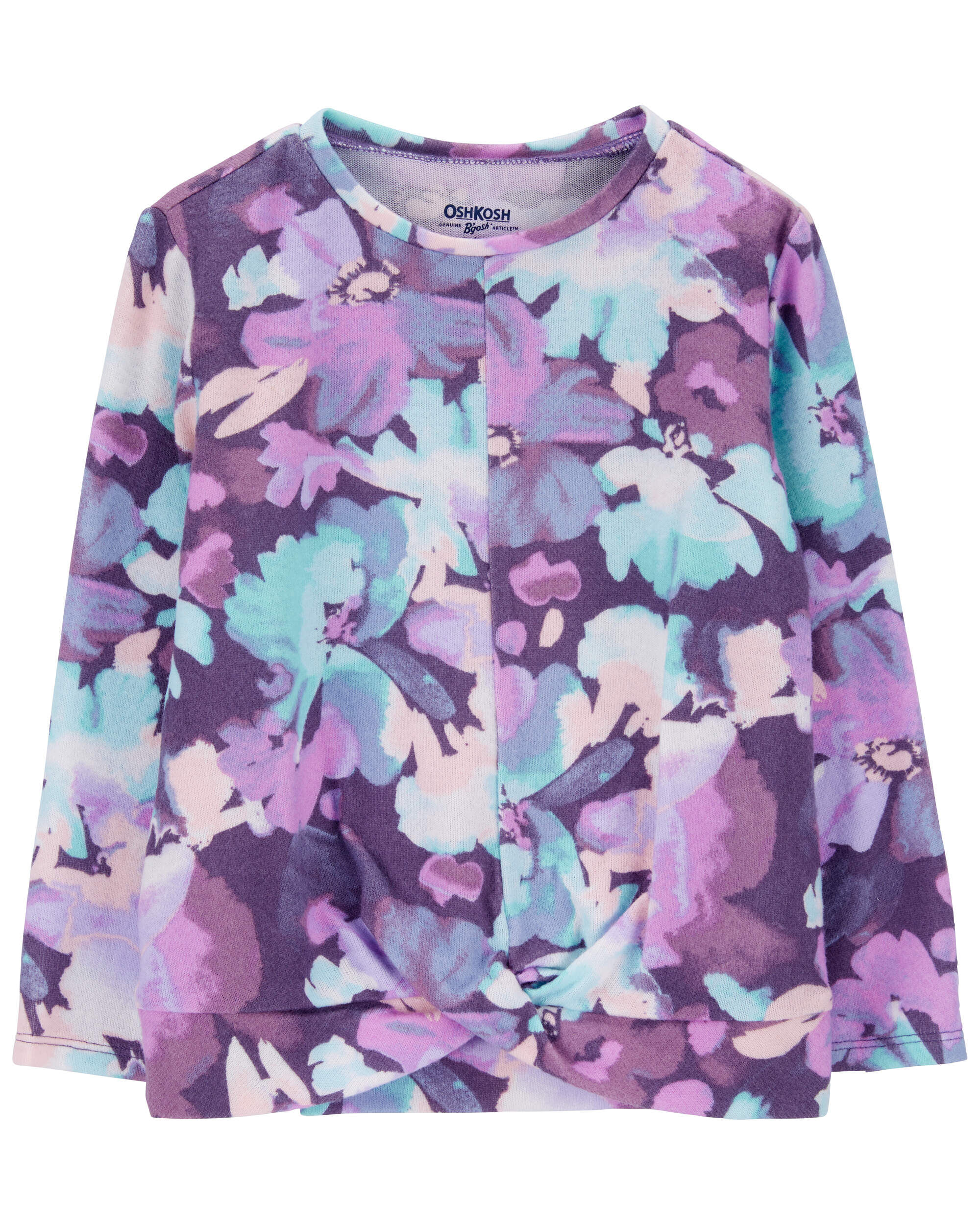 Toddler Floral Jersey Long-Sleeve Fashion Top