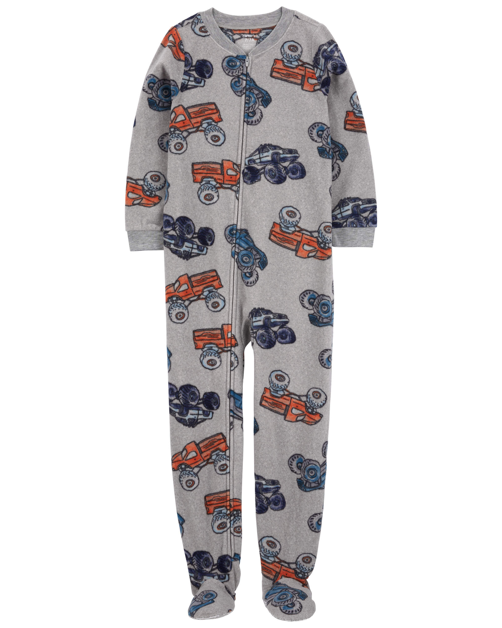 Kid 1-Piece Monster Fleece Footie Pajamas