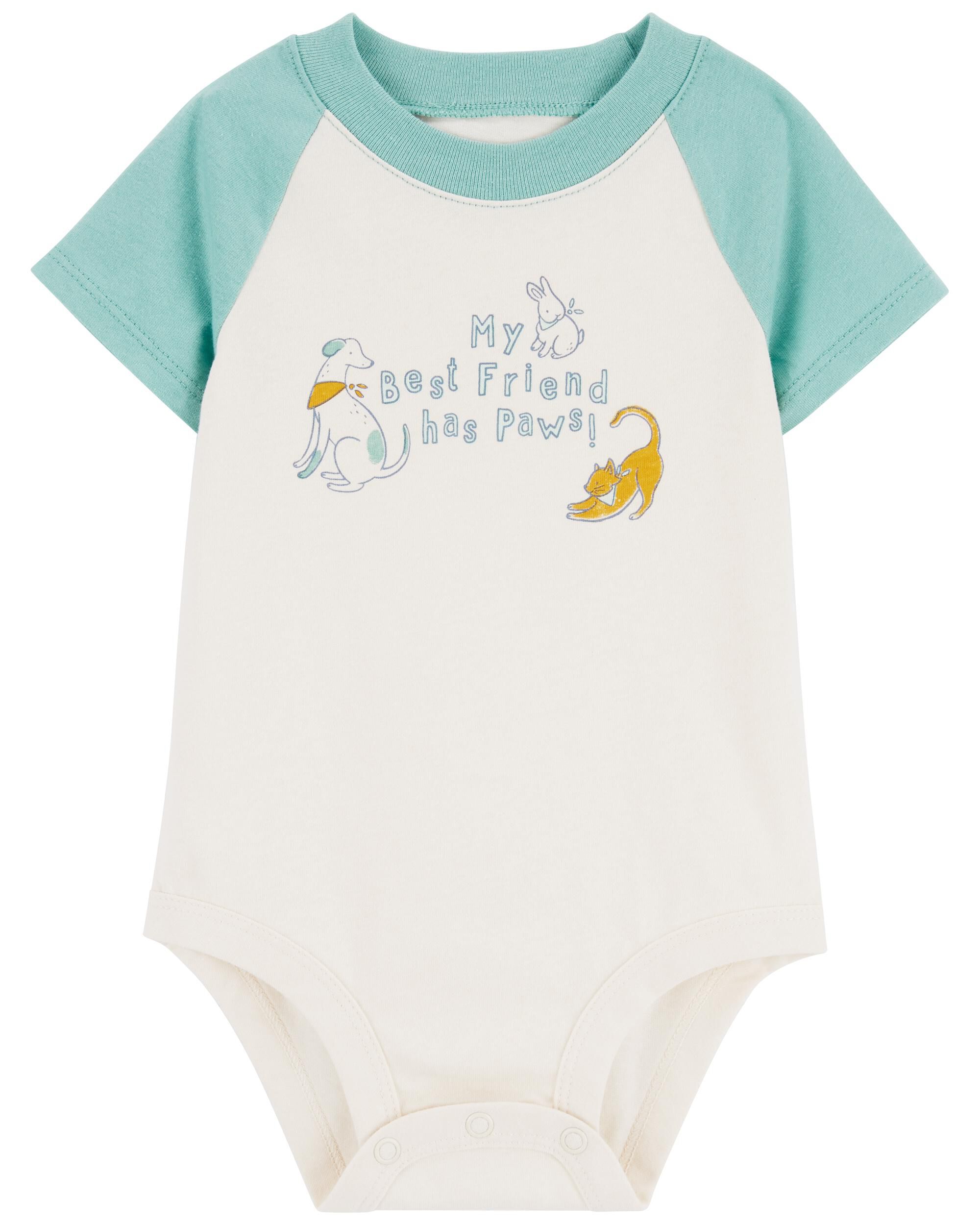 Baby Best Friend Has Paws Dog Bodysuit