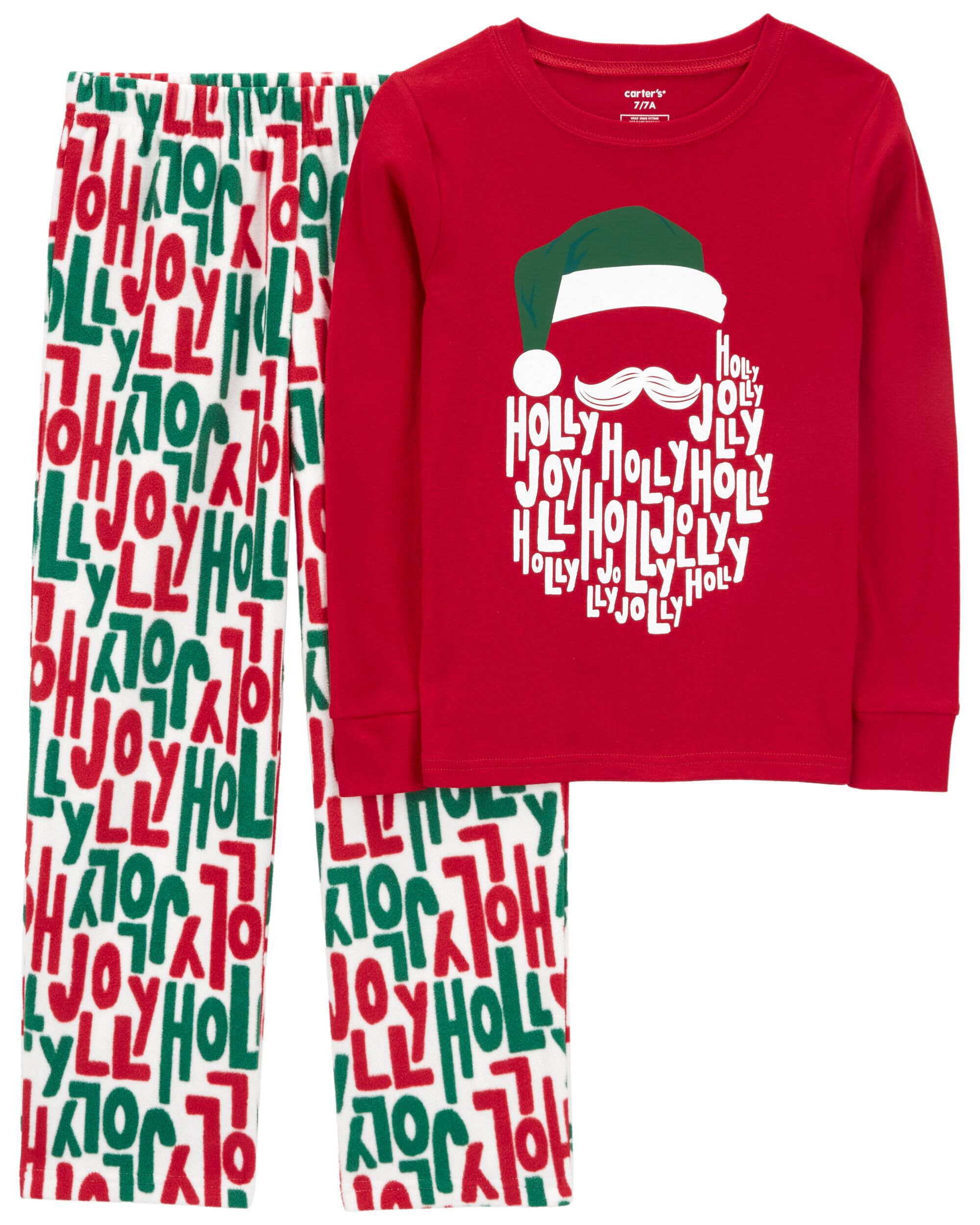 Kid 2-Piece Holly Jolly Fleece Pajamas