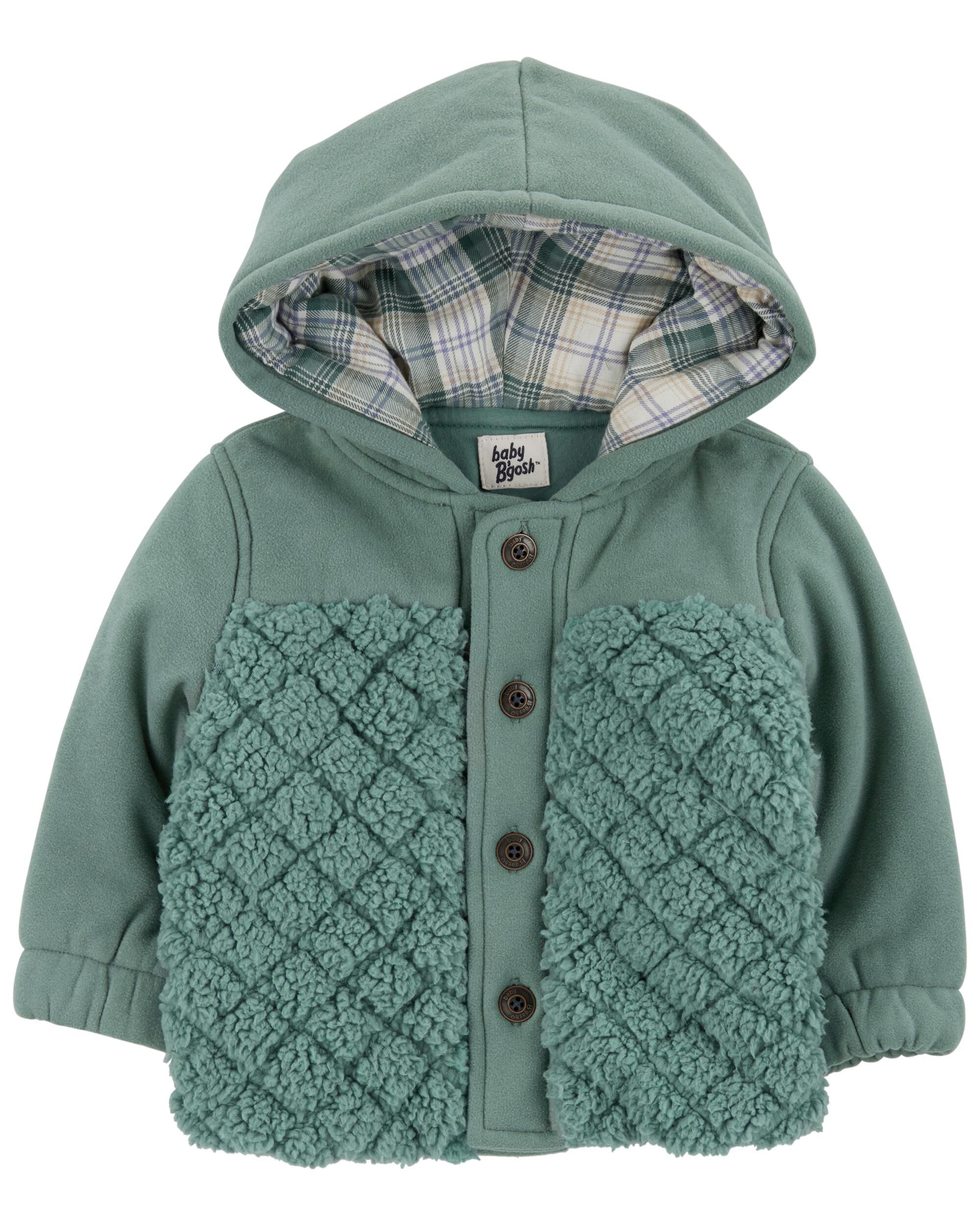 Baby Quilted Sherpa Jacket - Green