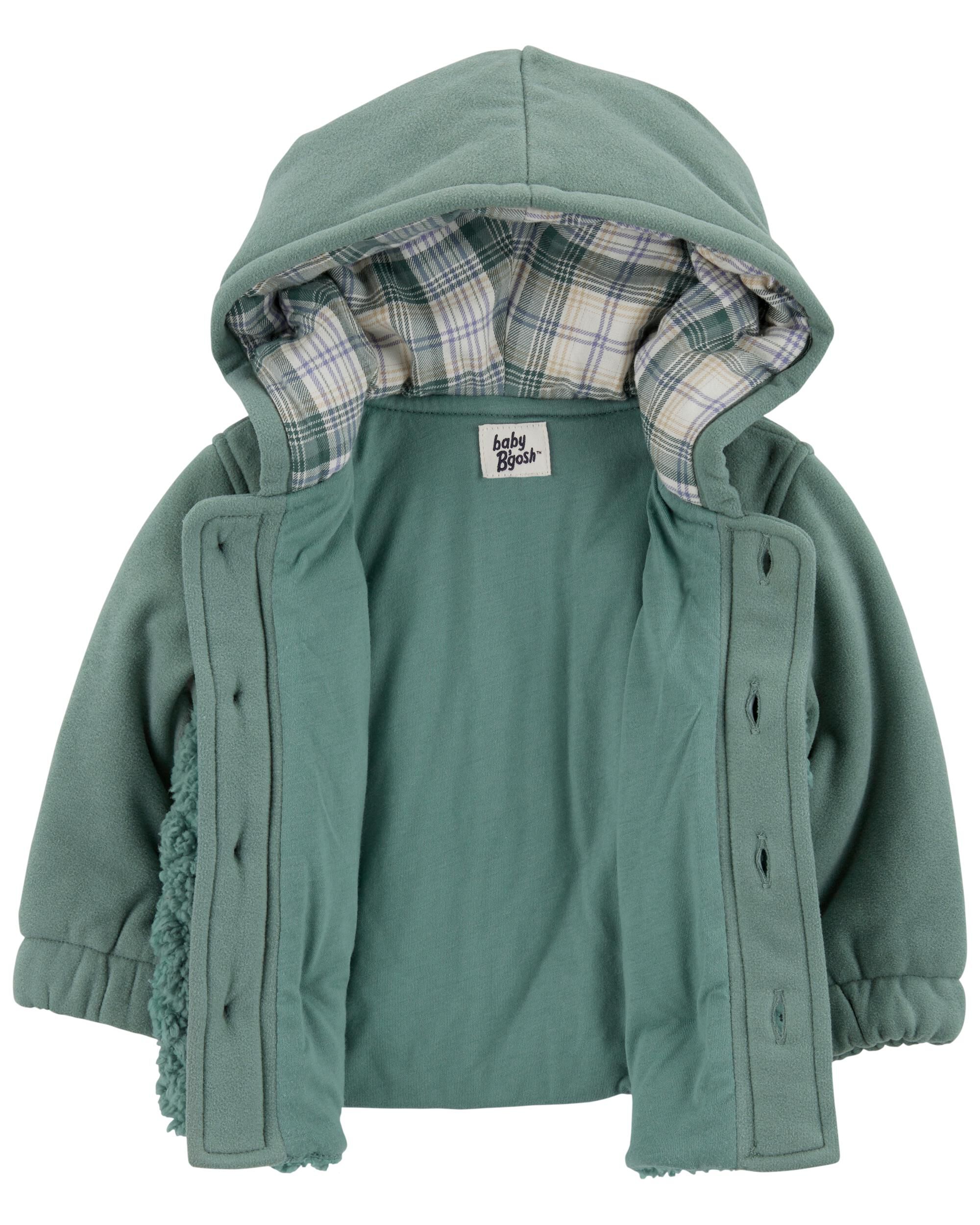 Baby Quilted Sherpa Jacket - Green