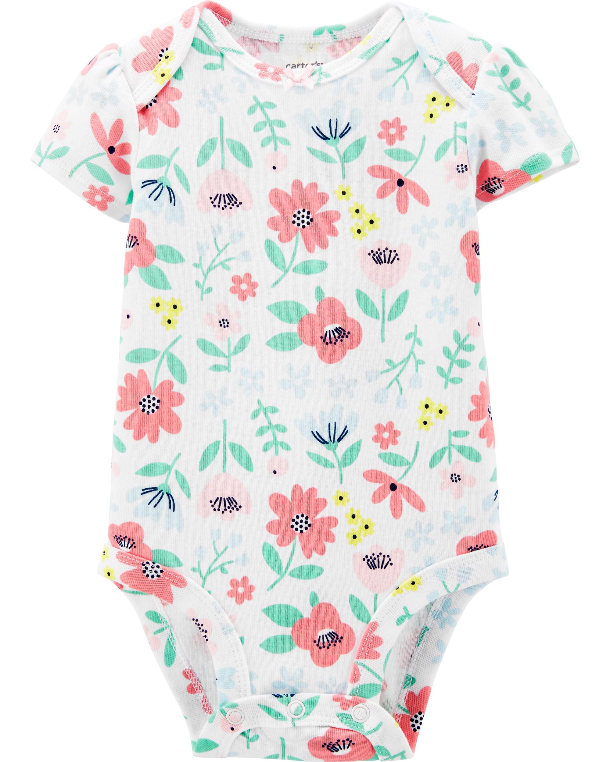 floral baby bodysuit