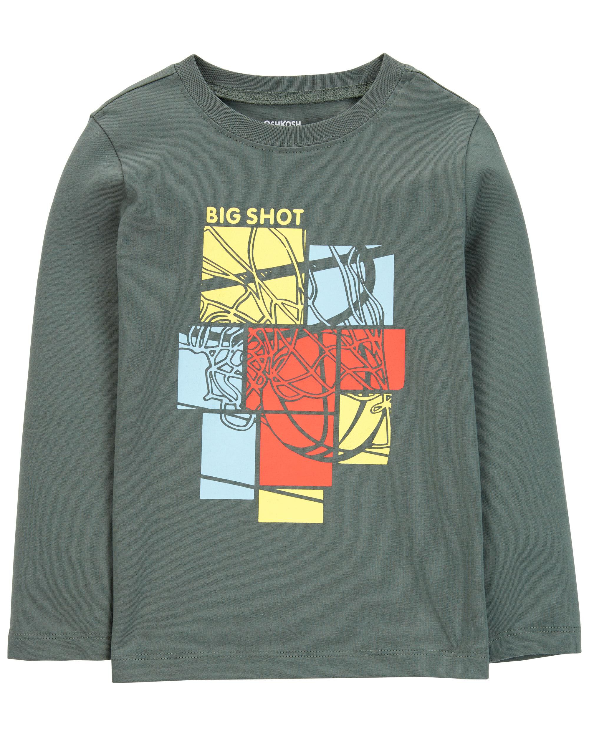 Toddler Basketball Long-Sleeve Graphic Tee - Green