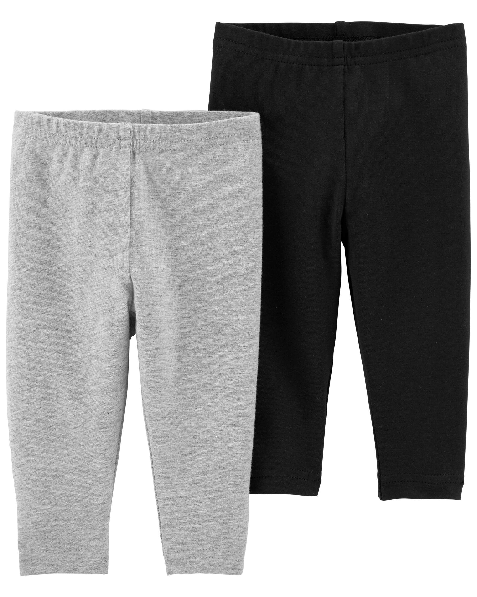 Baby 2-Pack Black & Grey Leggings