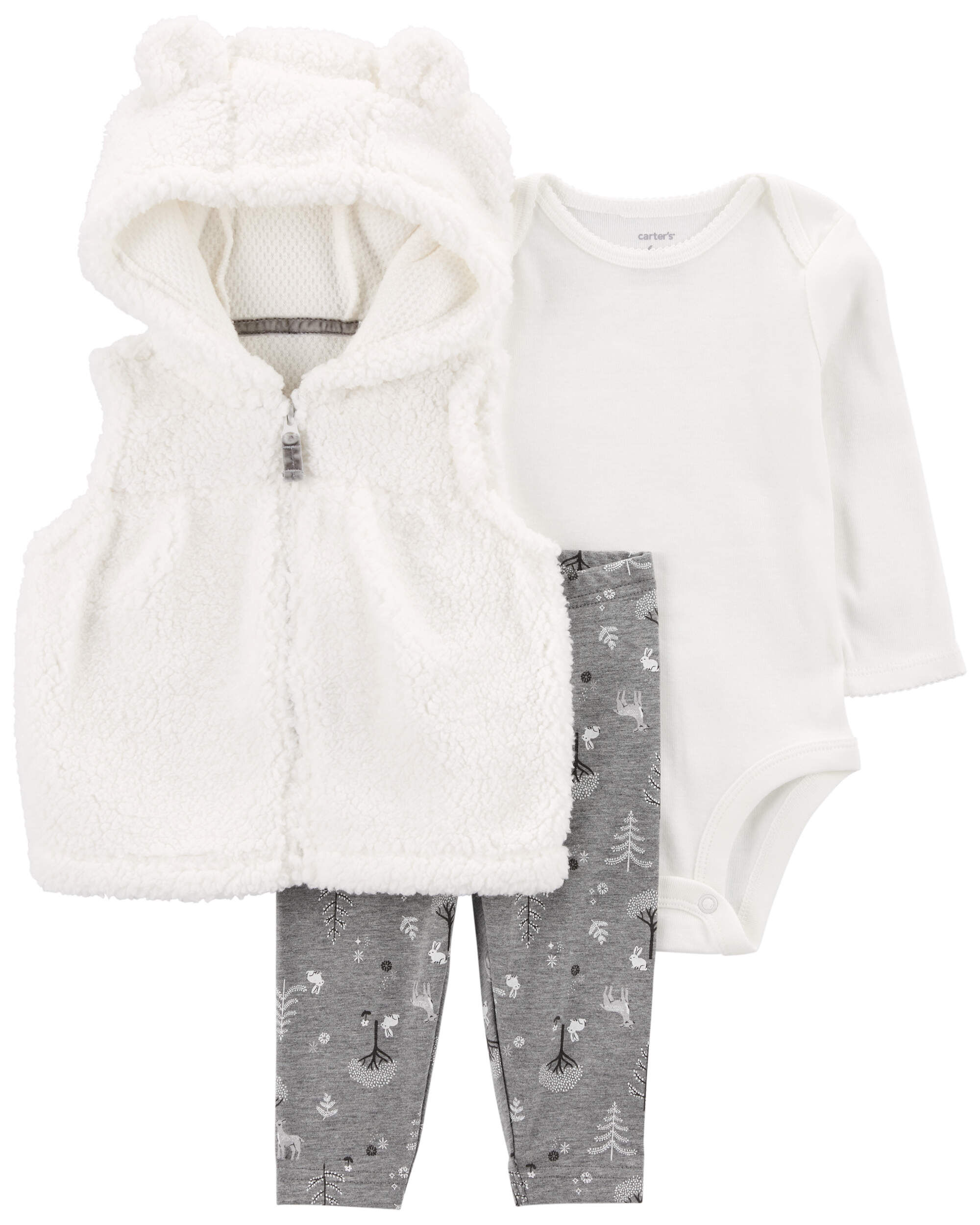 Baby 3-Piece Bear Little Vest Set