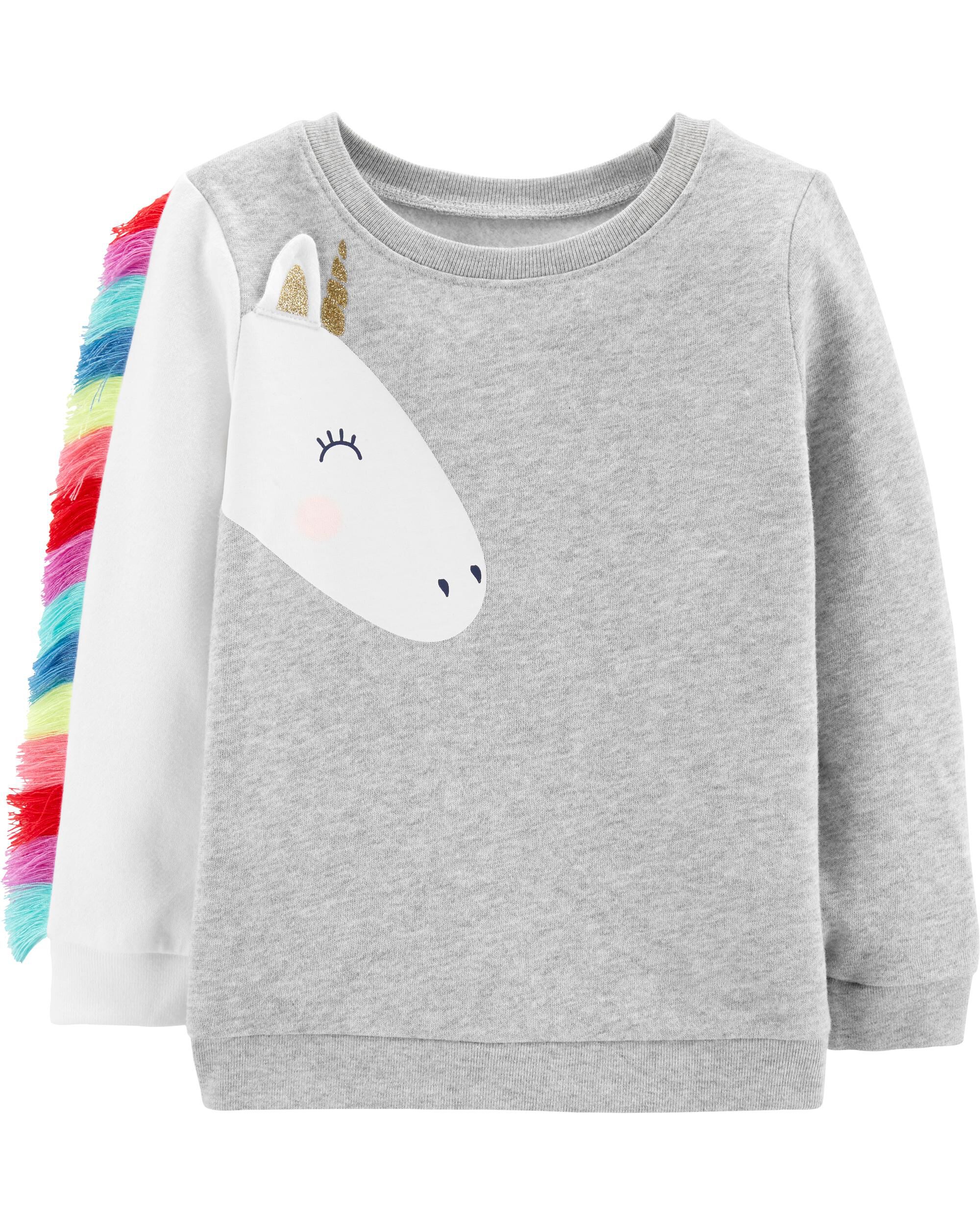 carter's unicorn fleece sweatshirt