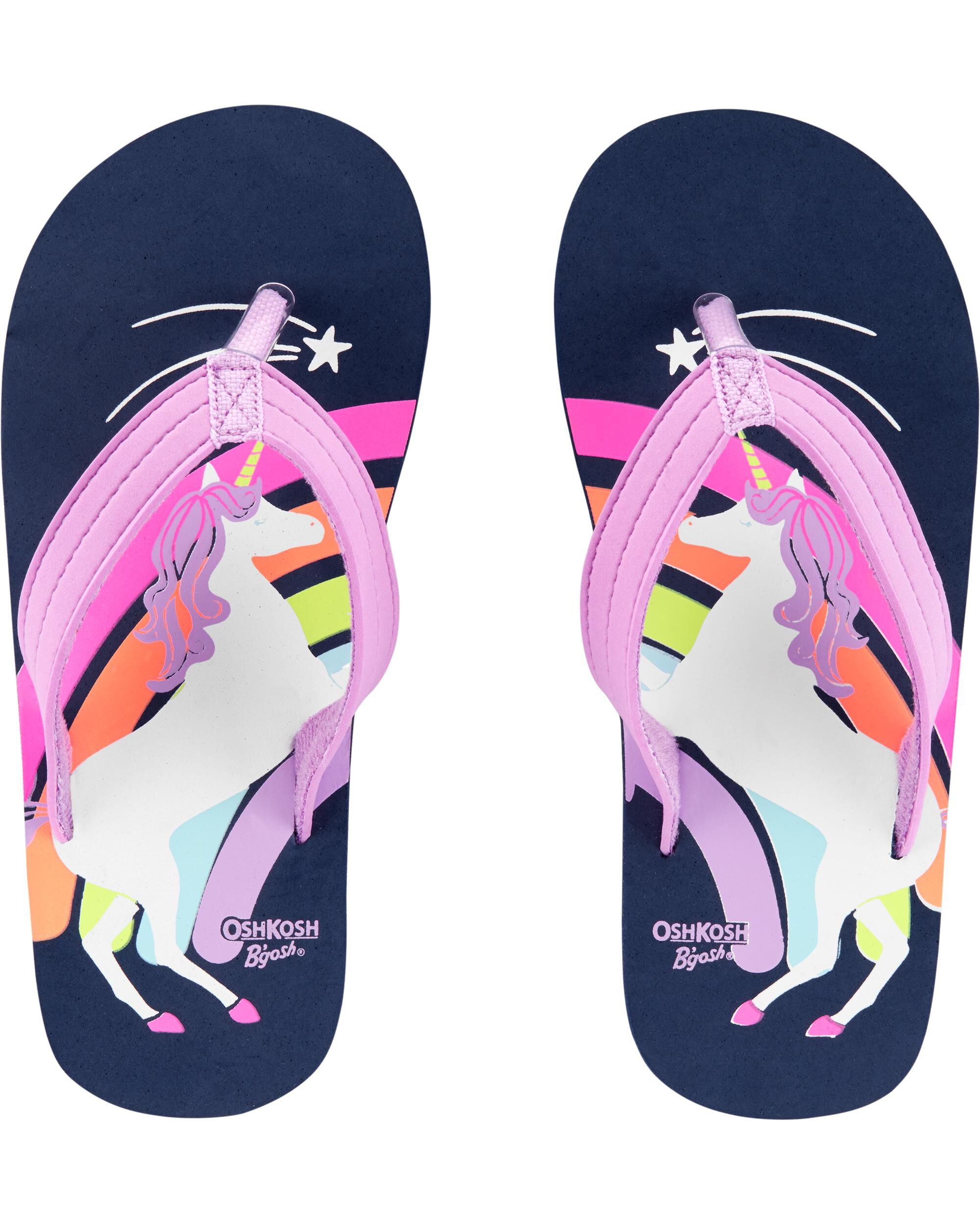 carter's unicorn flip flops