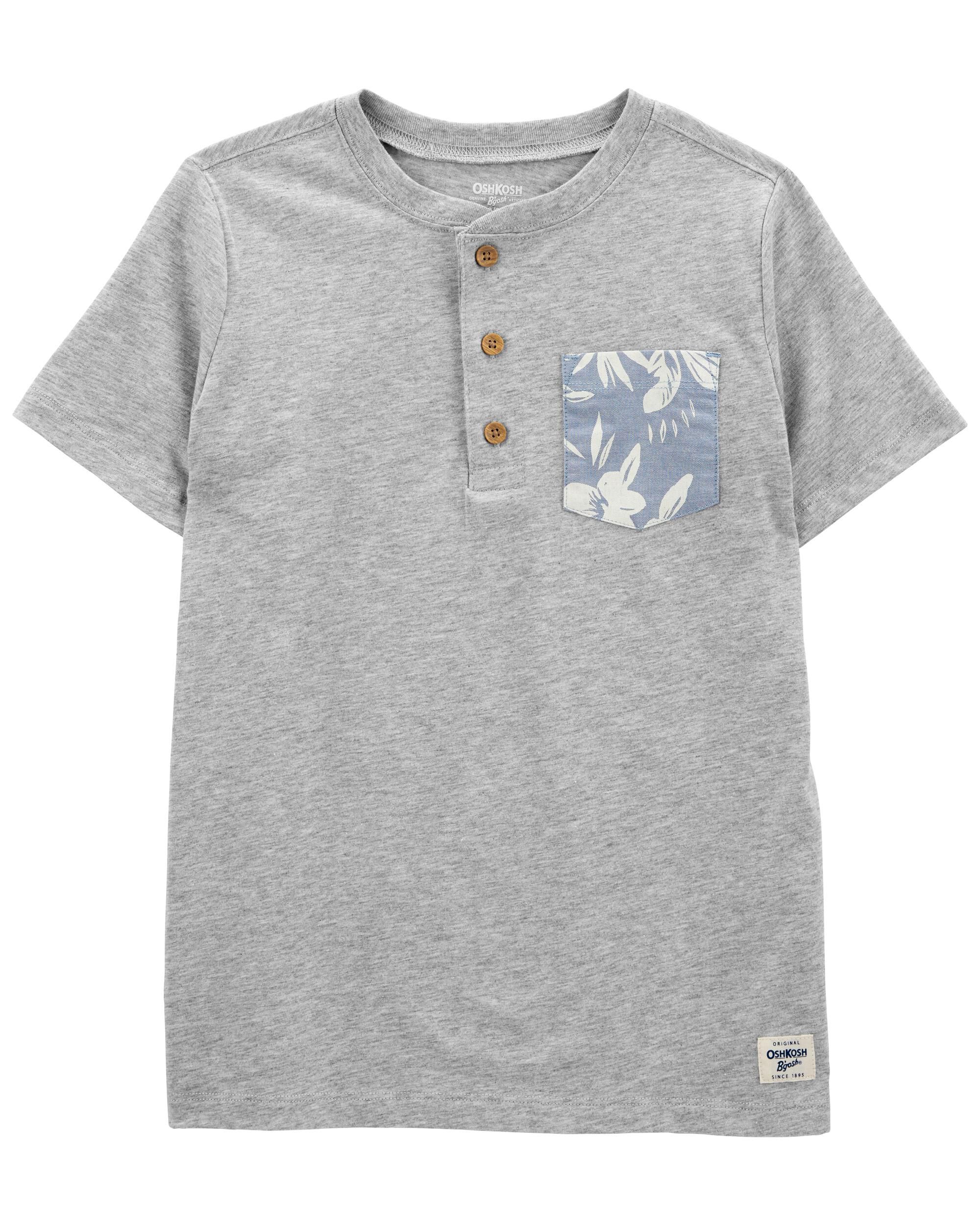 Kid Henley Pocket Tee