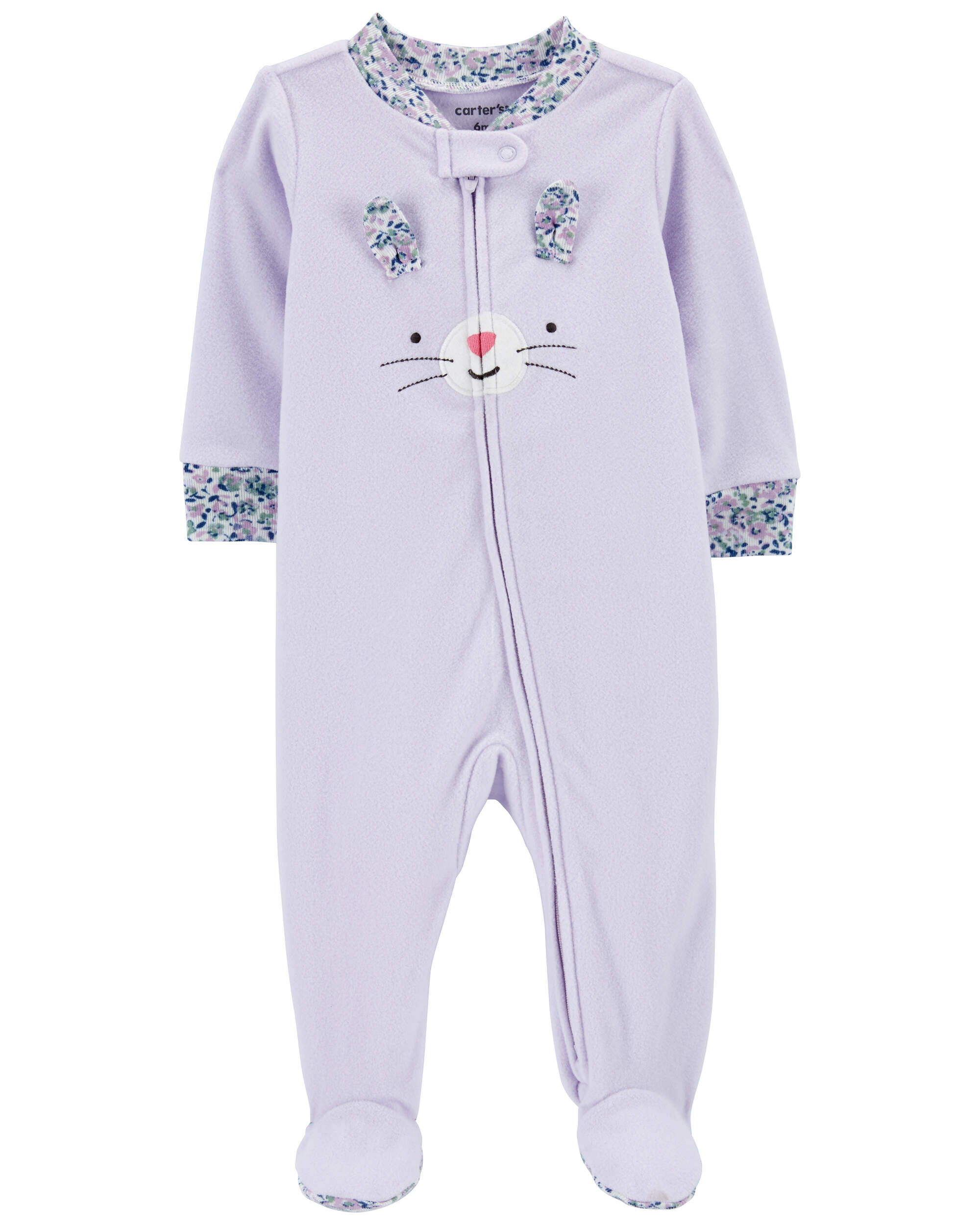 Baby Bunny Fleece Zip-Up Footie Sleep & Play Pajamas