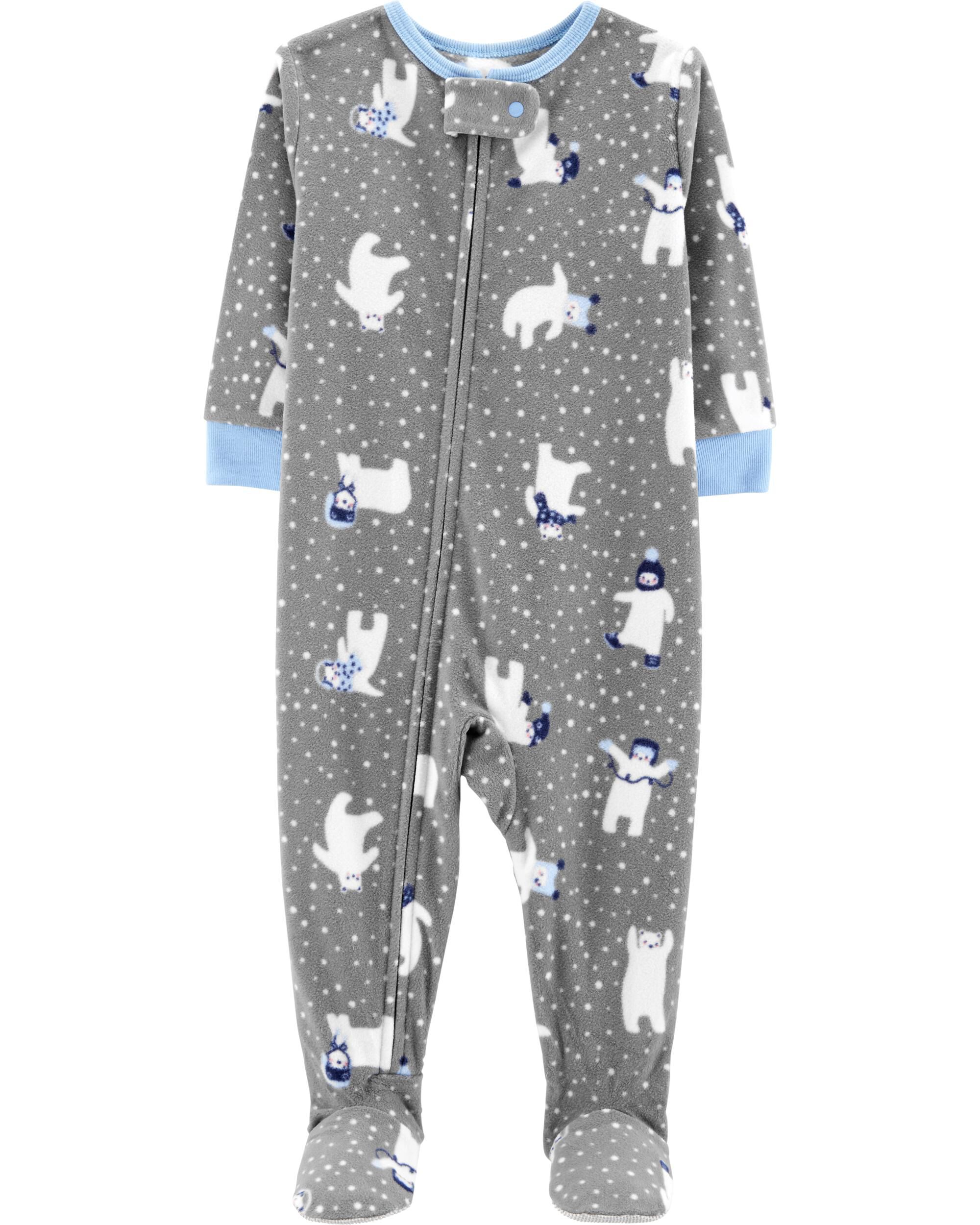carter's polar bear fleece pajamas